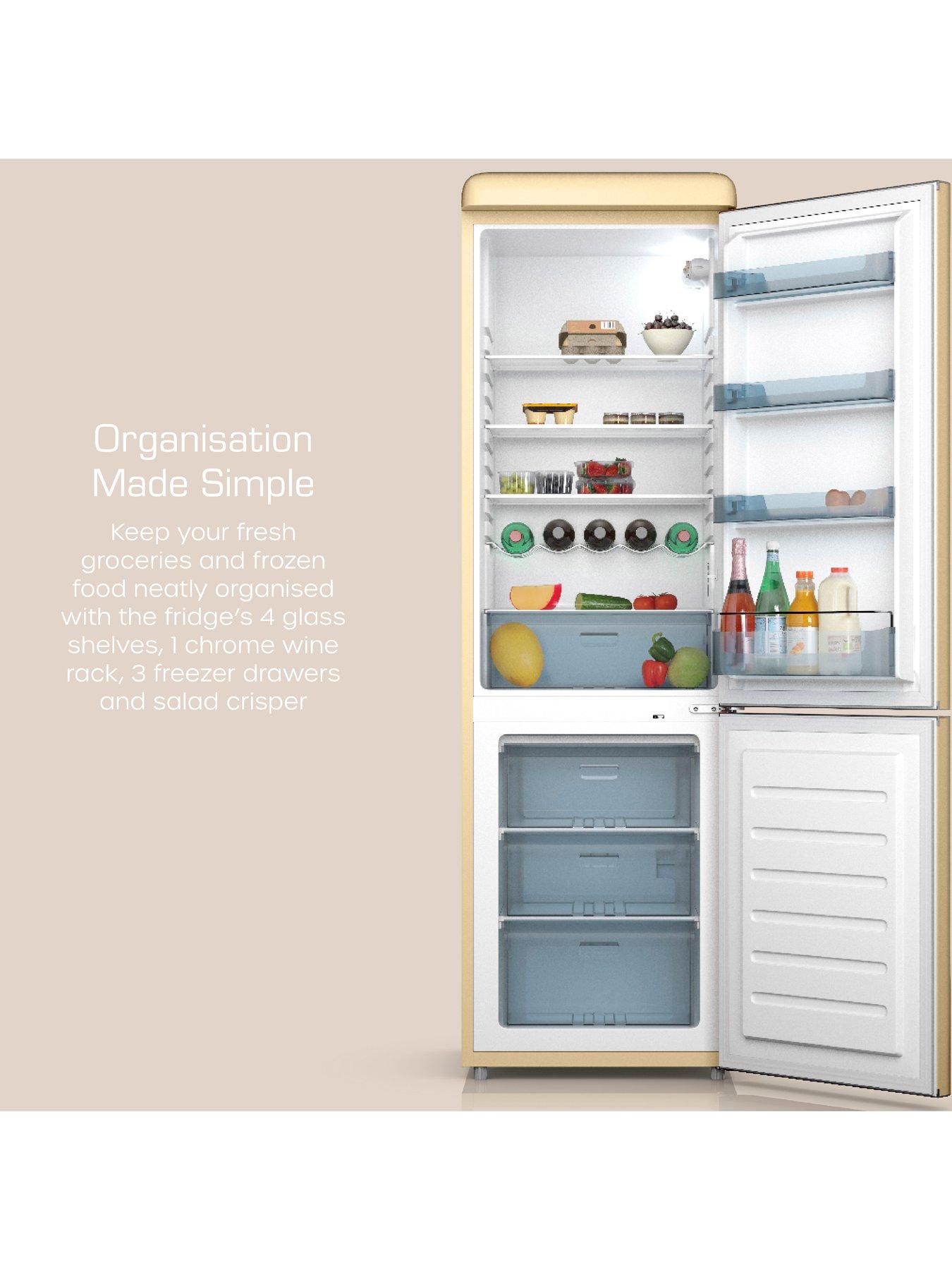 Image 5 of 8 of Swan SR11020CNE Retro Cream Fridge Freezer 304L