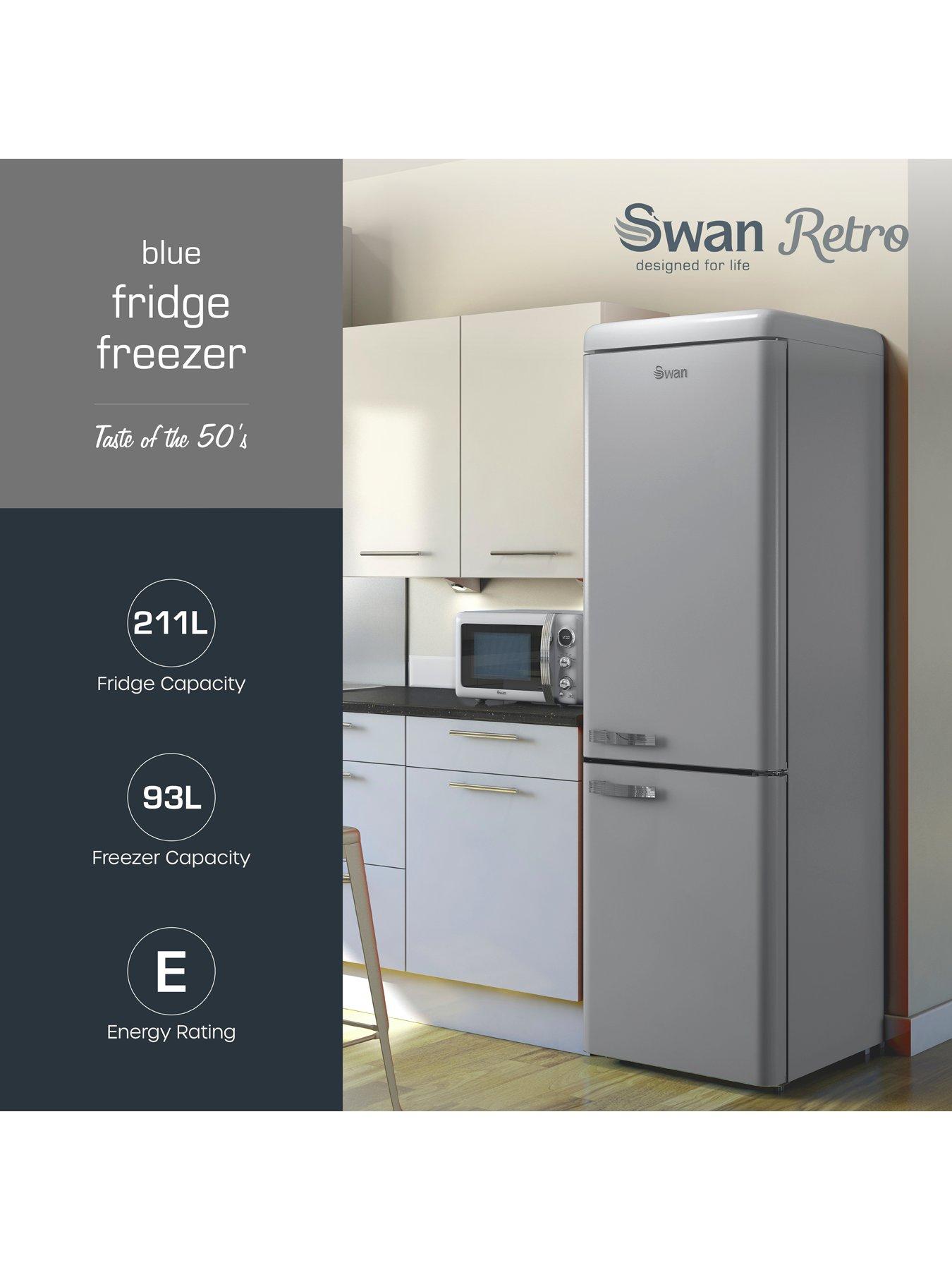 Image 2 of 8 of Swan SR11020GRNE Retro Grey Fridge Freezer 304L