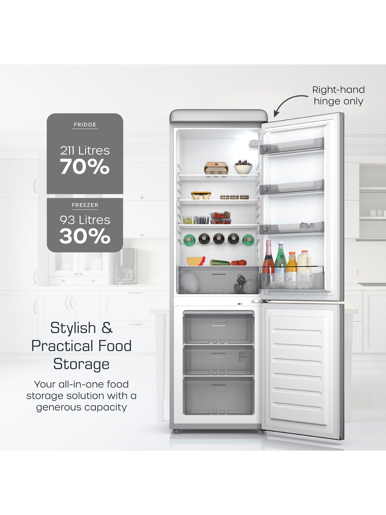 Image 3 of 8 of Swan SR11020GRNE Retro Grey Fridge Freezer 304L