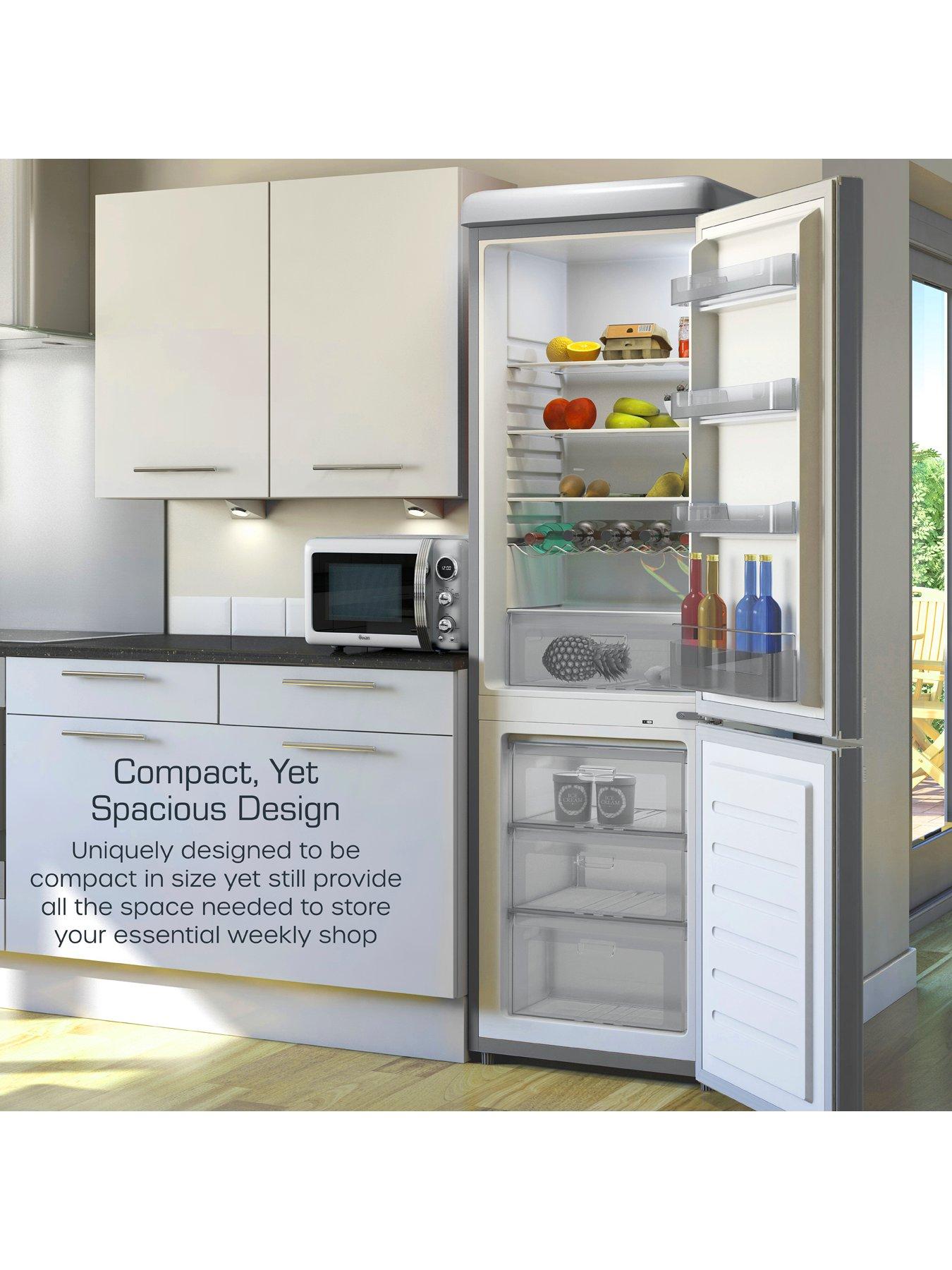 Image 4 of 8 of Swan SR11020GRNE Retro Grey Fridge Freezer 304L
