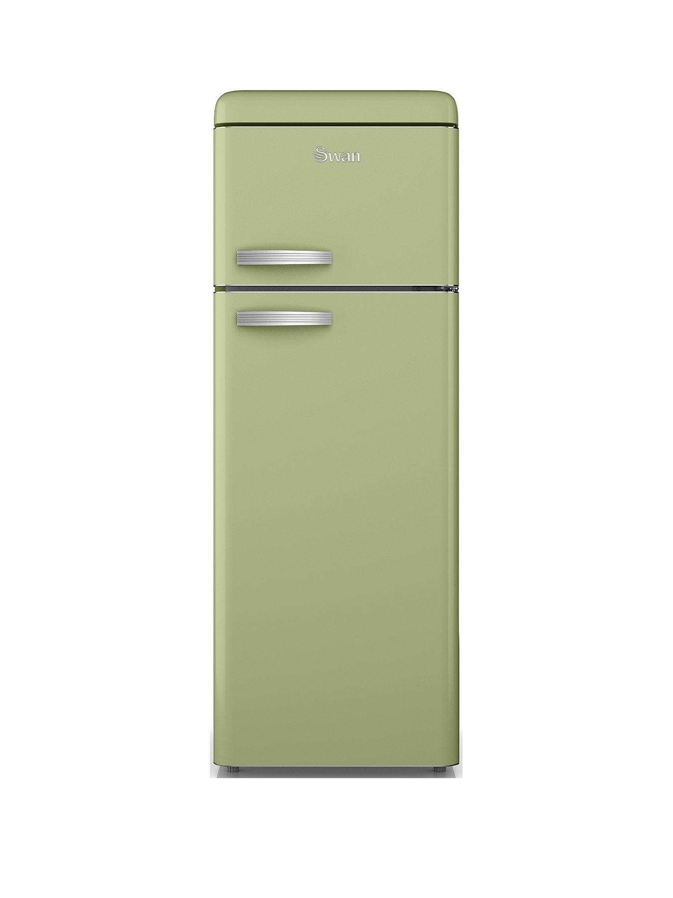Swan SR11010GNE Retro Green Top Mounted Fridge Freezer 208L