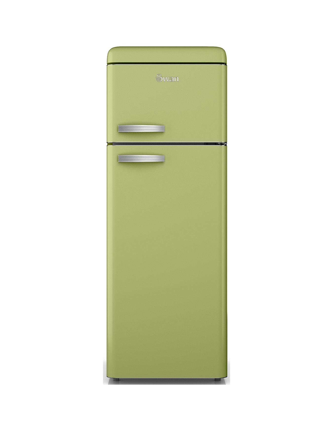 undefined SR11010GNE Retro Green Top Mounted Fridge Freezer 208L