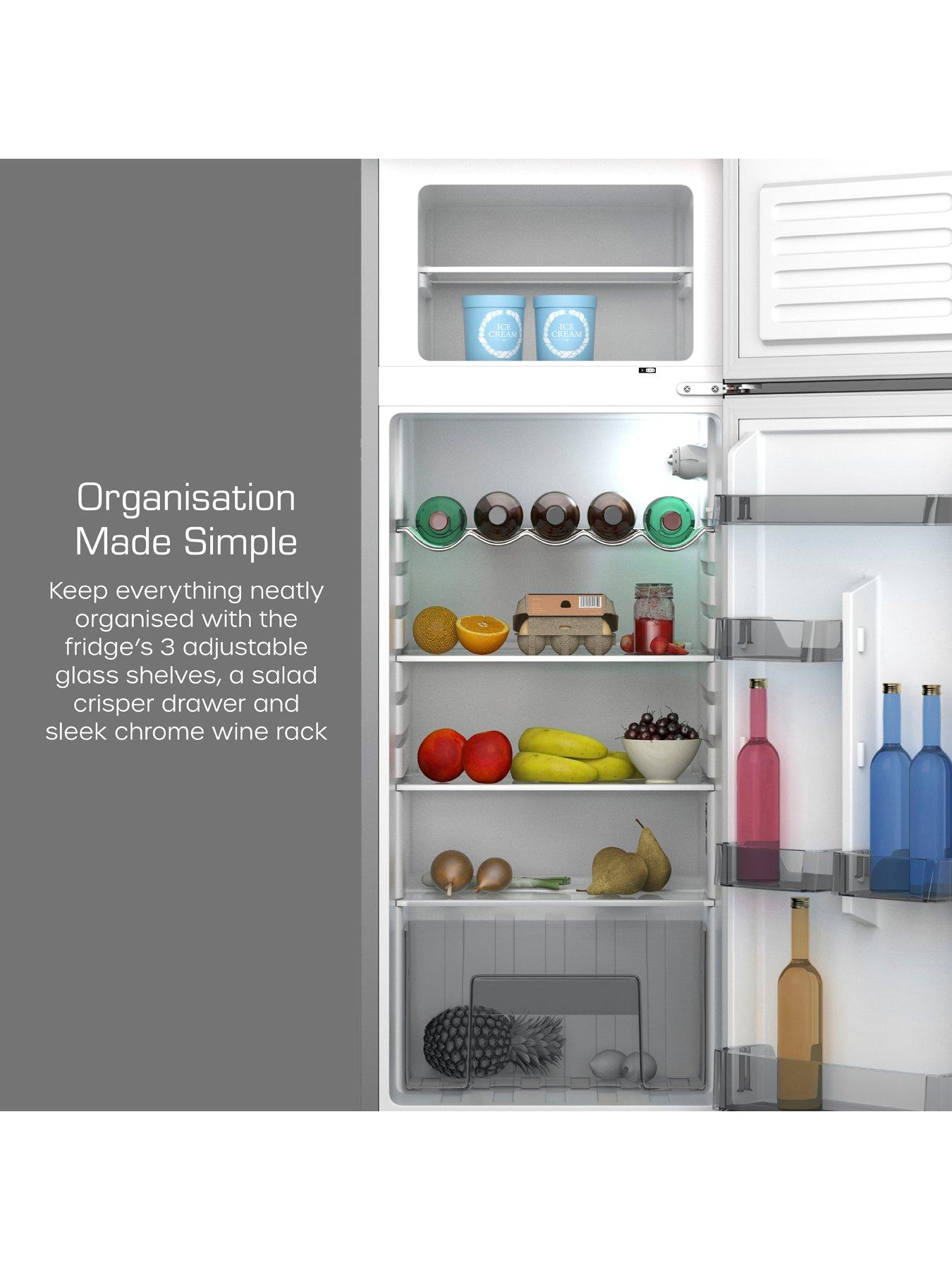 Image 5 of 8 of Swan SR11010GRNE Retro Grey Top Mounted Fridge Freezer 208L