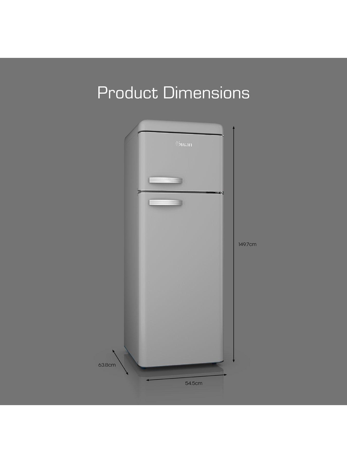 Image 6 of 8 of Swan SR11010GRNE Retro Grey Top Mounted Fridge Freezer 208L