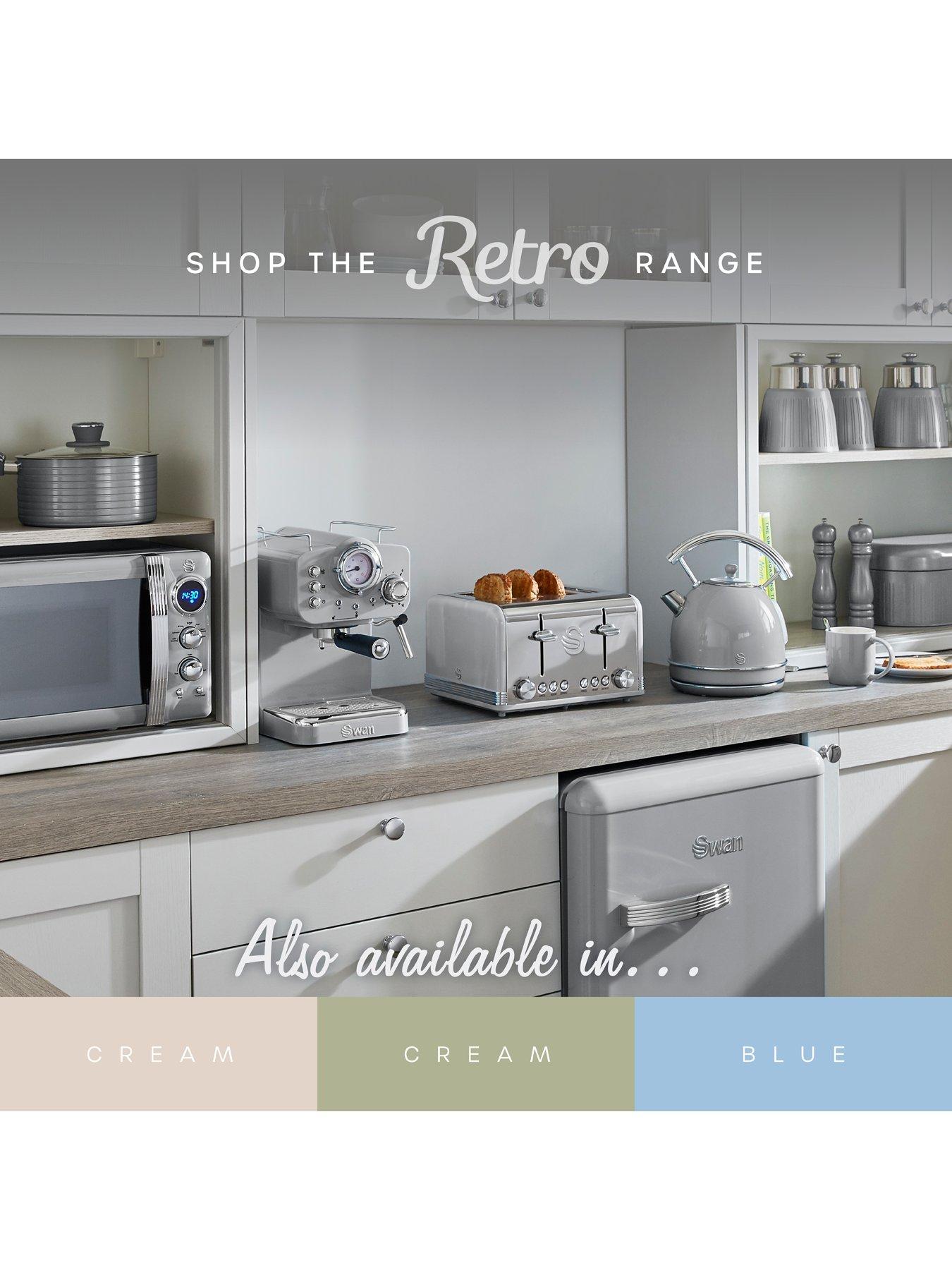 Image 7 of 8 of Swan SR11010GRNE Retro Grey Top Mounted Fridge Freezer 208L
