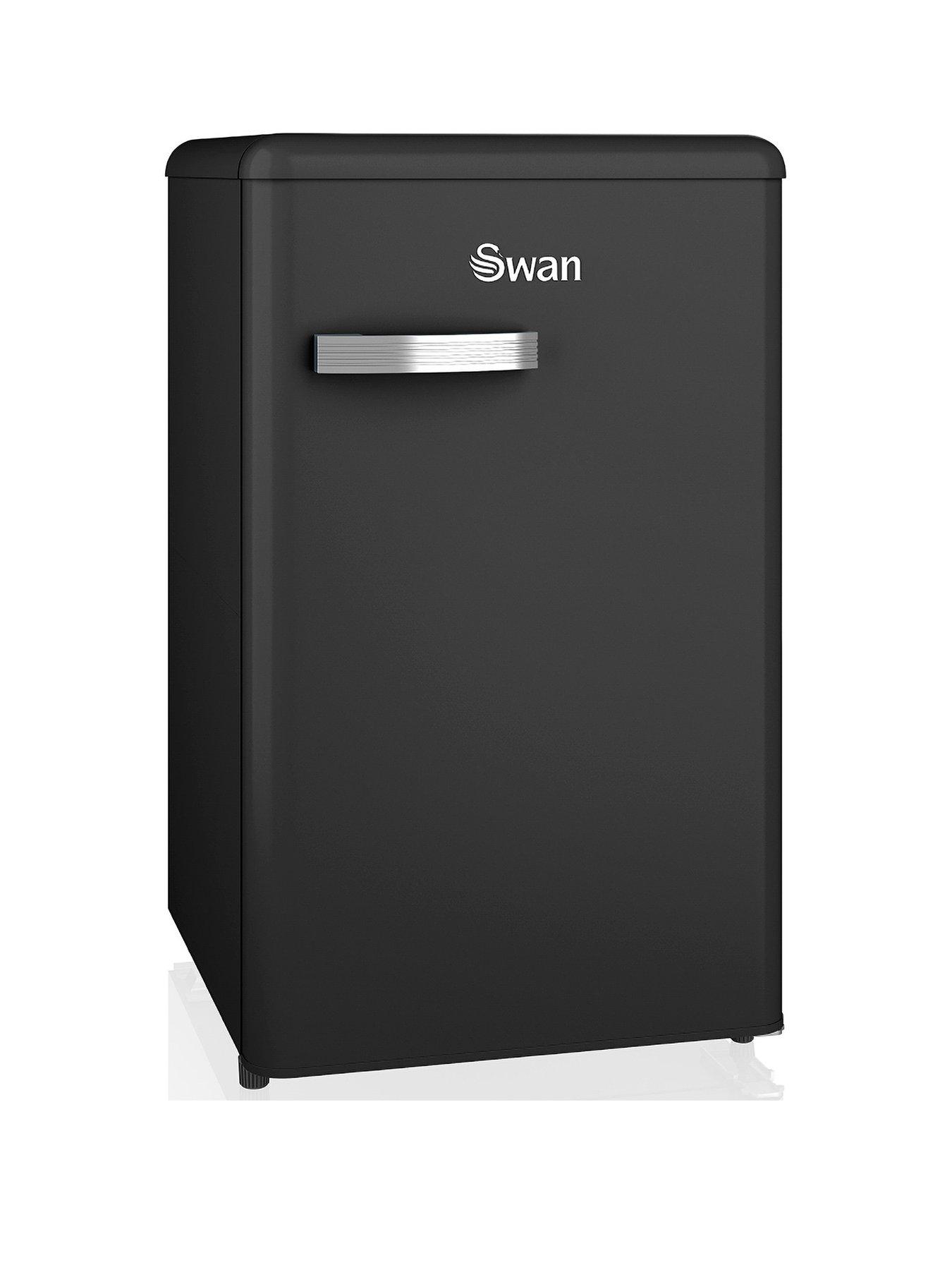 undefined SR11035BNE Retro Black Undercounter Fridge 90L