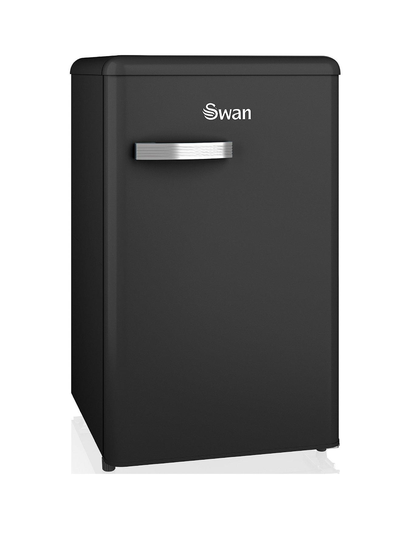 undefined SR11035BNE Retro Black Undercounter Fridge 90L
