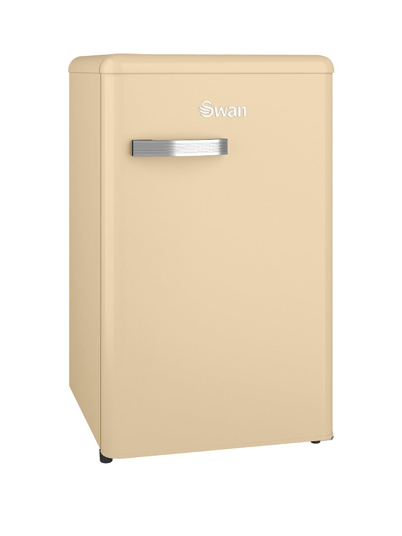 undefined SR11035CNE Retro Cream Undercounter Fridge 90L