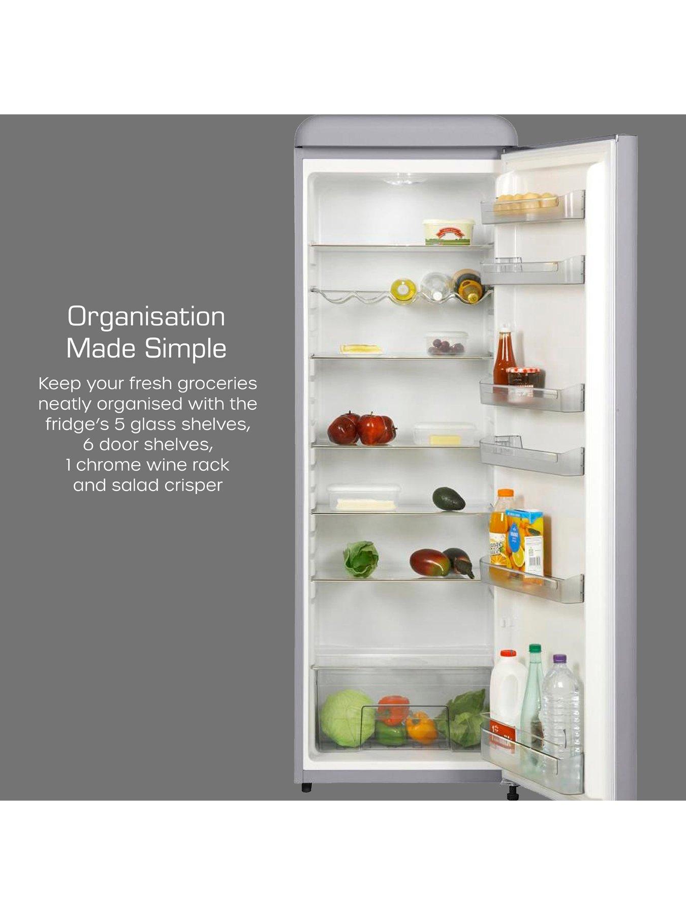 Image 5 of 8 of Swan SR11050GRNE Retro Grey Larder Fridge 337L
