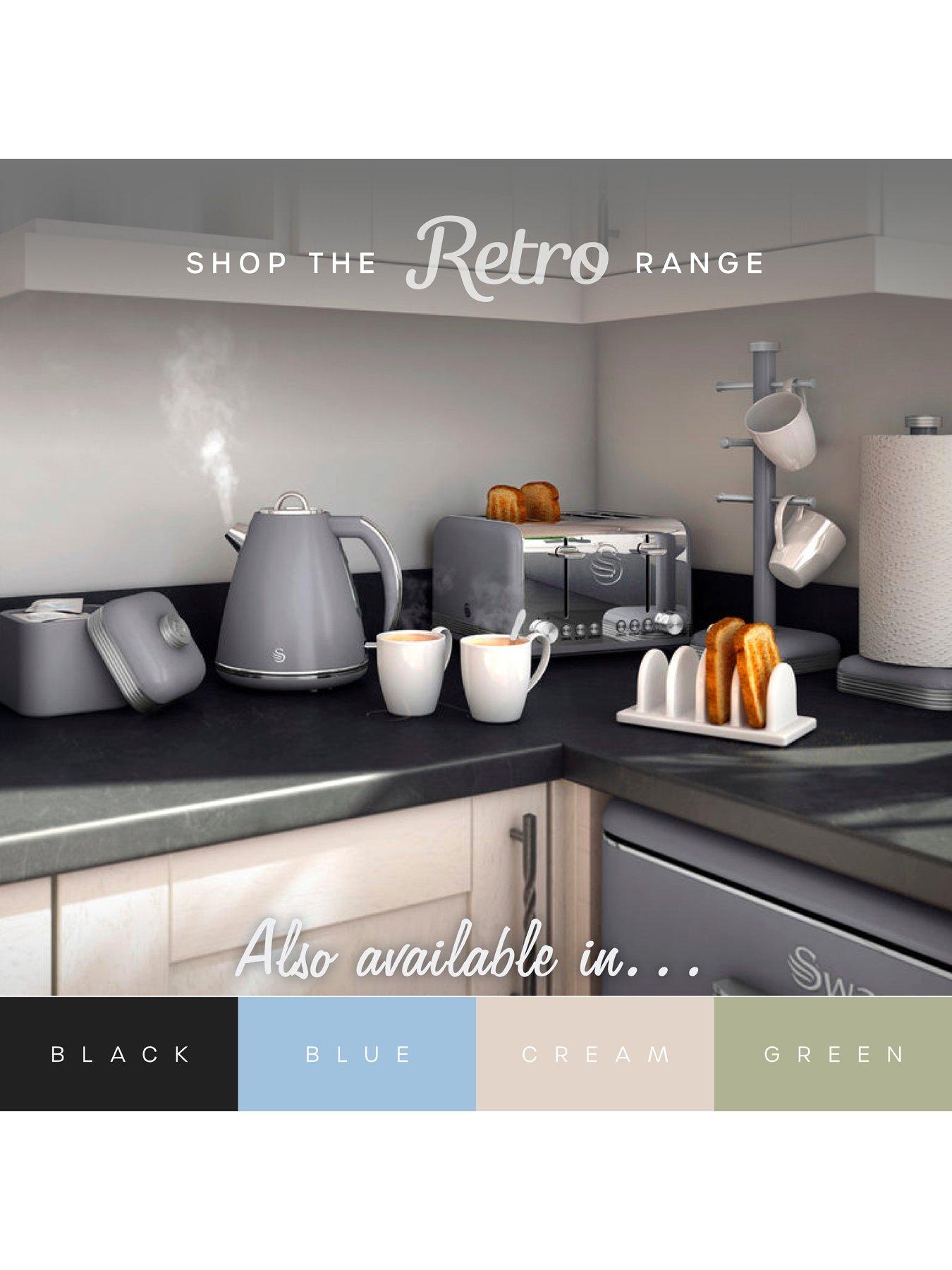 Image 7 of 8 of Swan SR11050GRNE Retro Grey Larder Fridge 337L