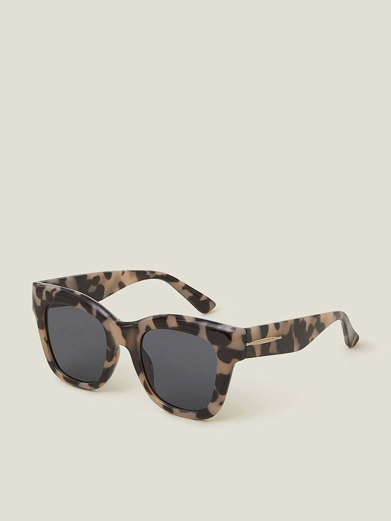 undefined Chunky Milky Tort Oversized Sunglasses - Tortoise Shell