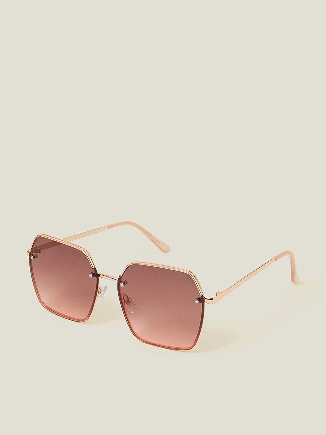 undefined Graduated Lens Metal Rim Sunglasses - Gold
