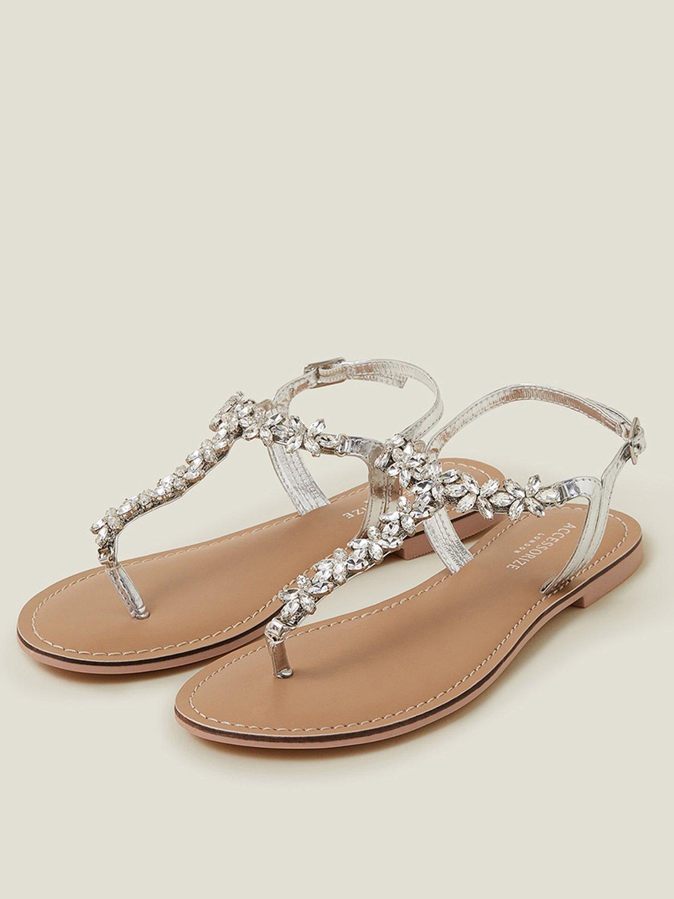 Image 2 of 4 of Accessorize Crystal Flower Sandal - Crystal - Multi