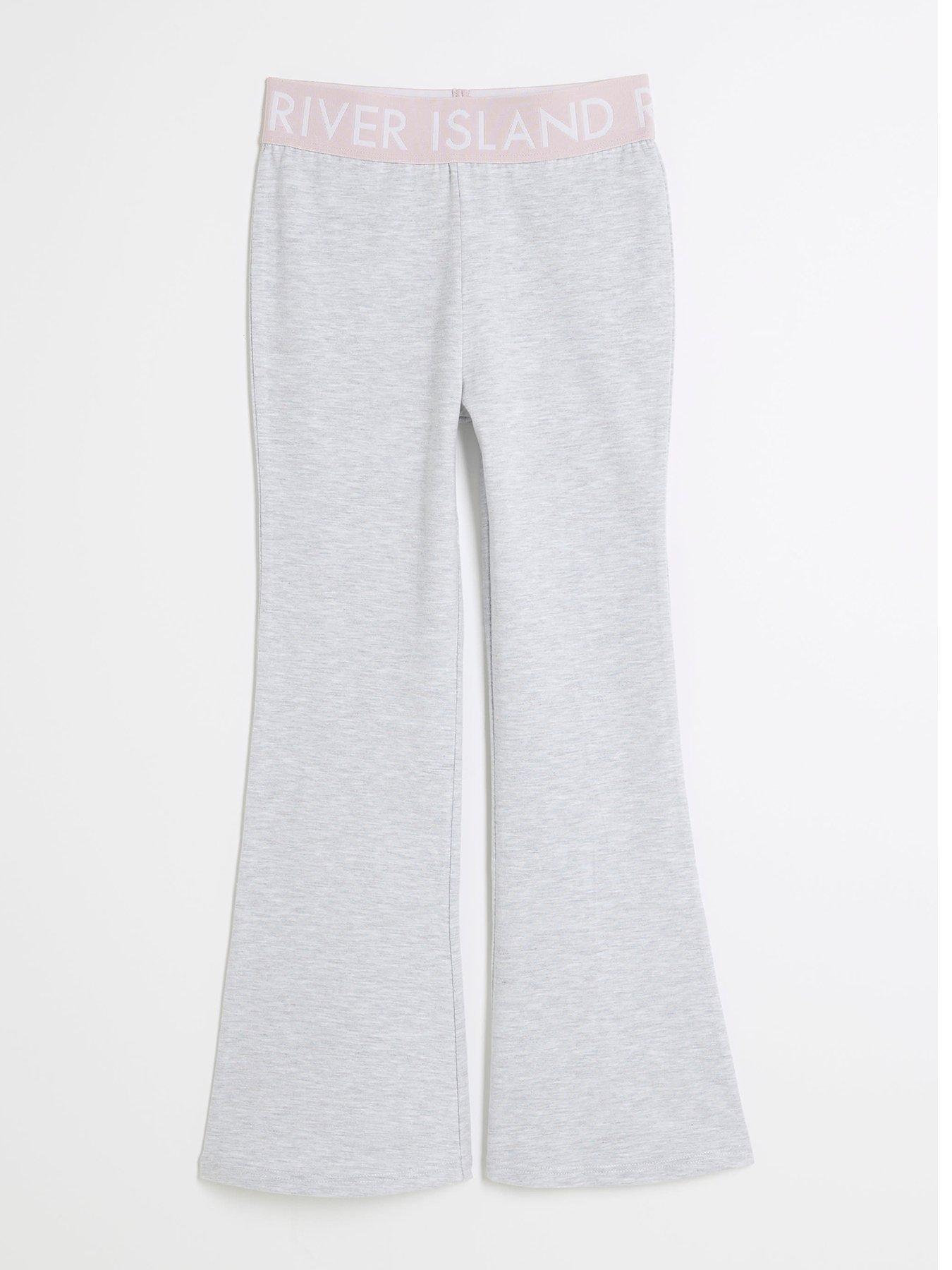 undefined Girls Ri Waistband Flared Trousers - Pink