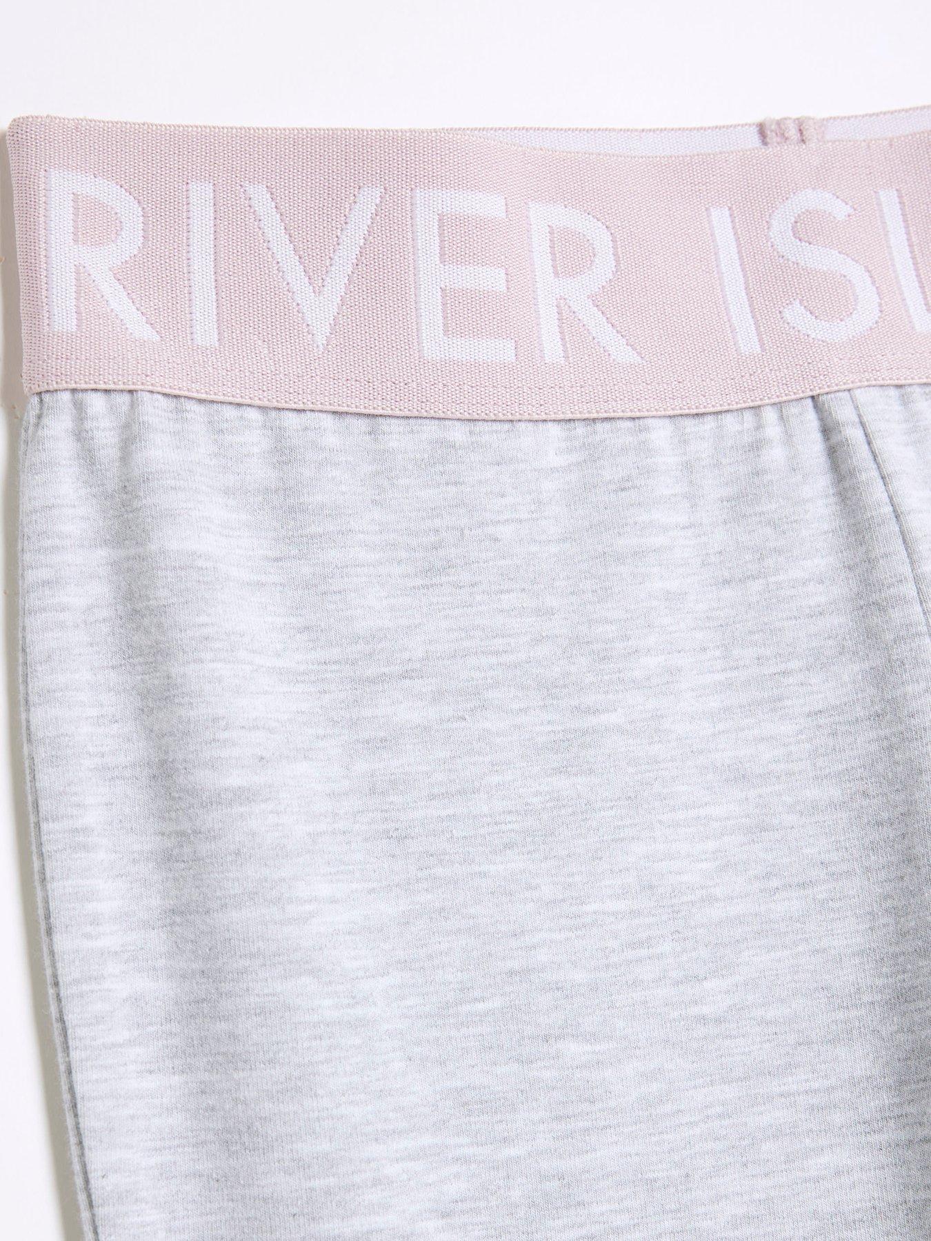 Image 4 of 4 of River Island Girls Ri Waistband Flared Trousers - Pink