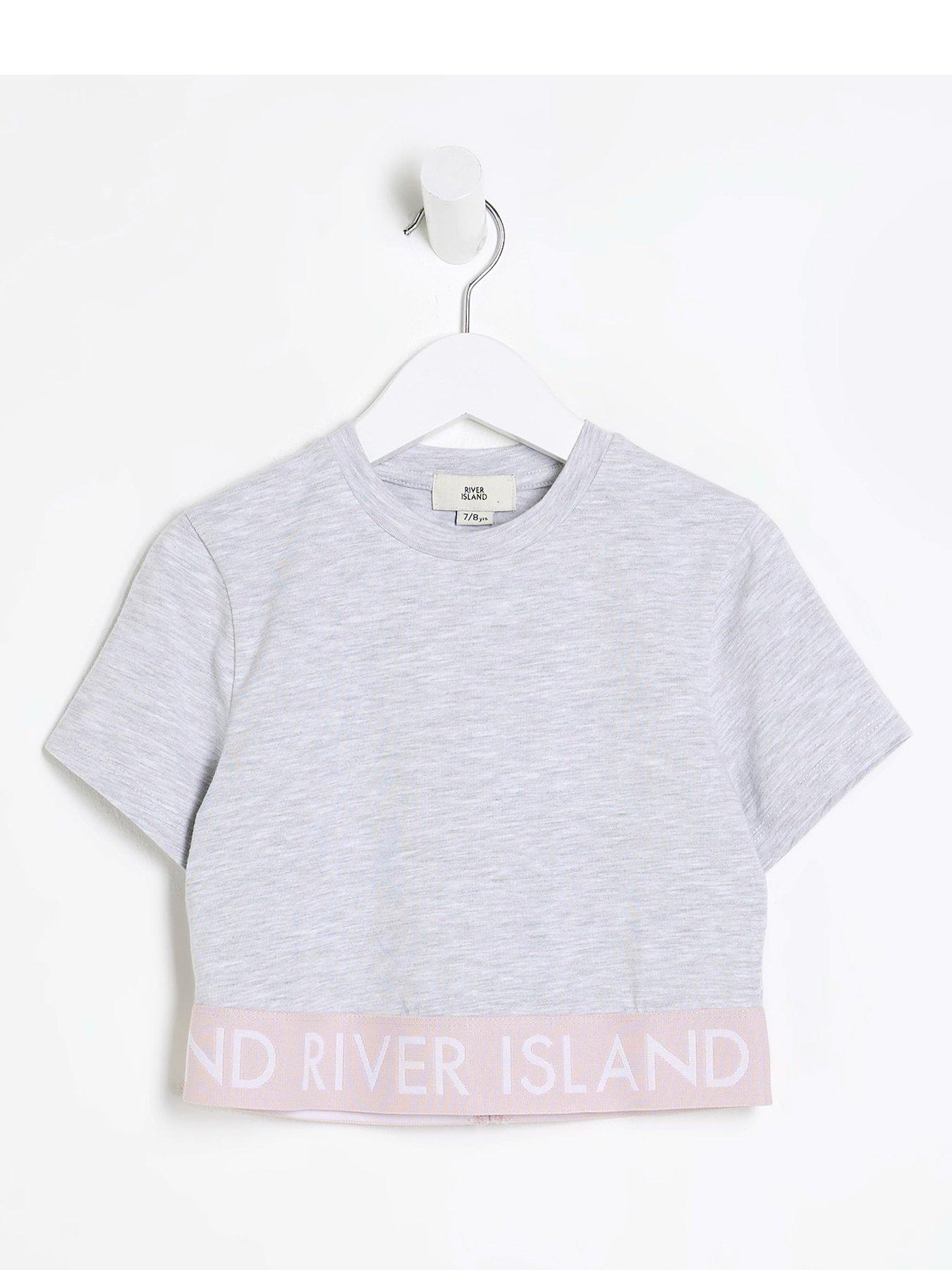 undefined Girls Ri Waistband Crop Top - Pink
