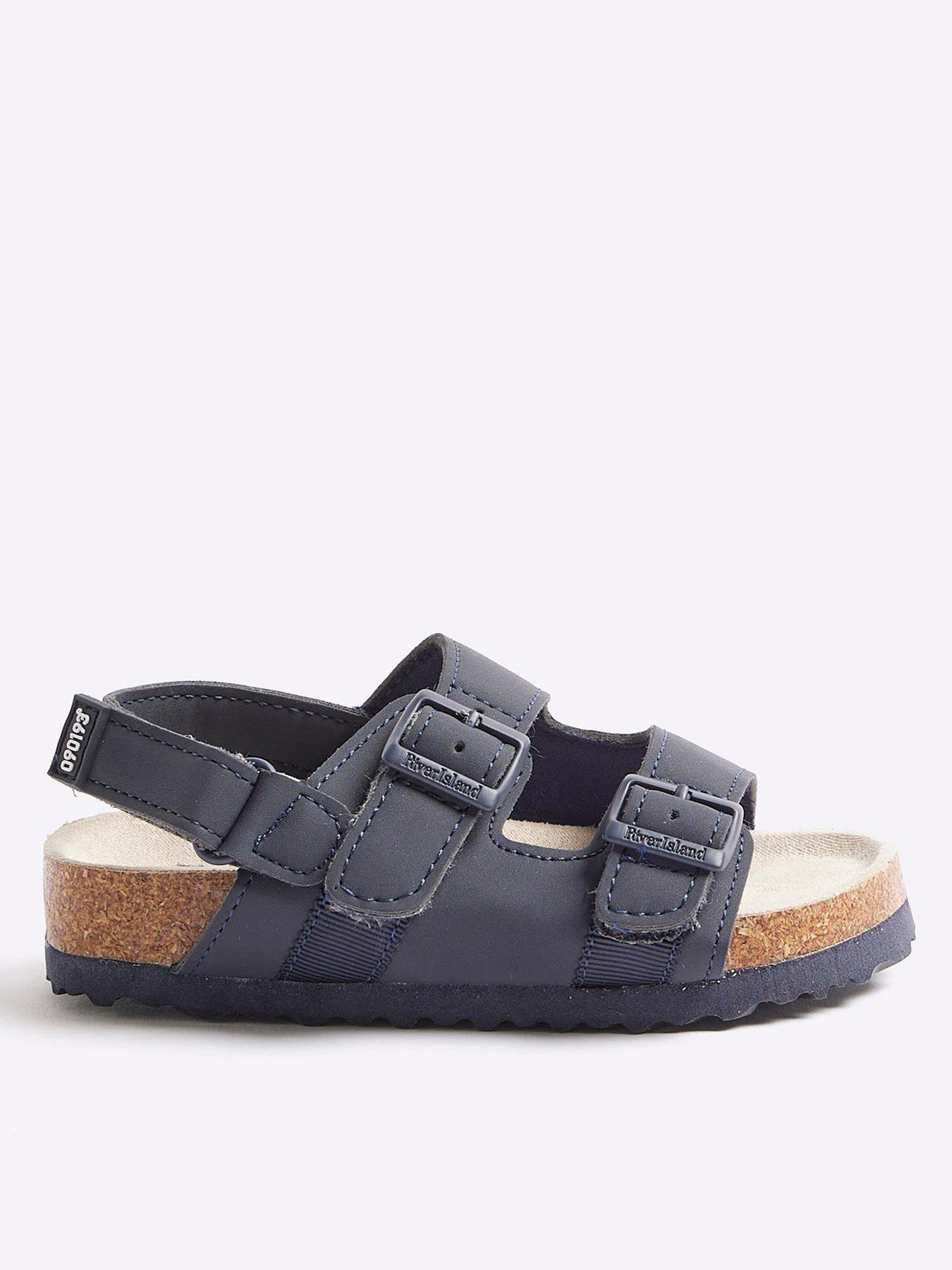 undefined Boy Buckle Corkbed Sandals - Navy