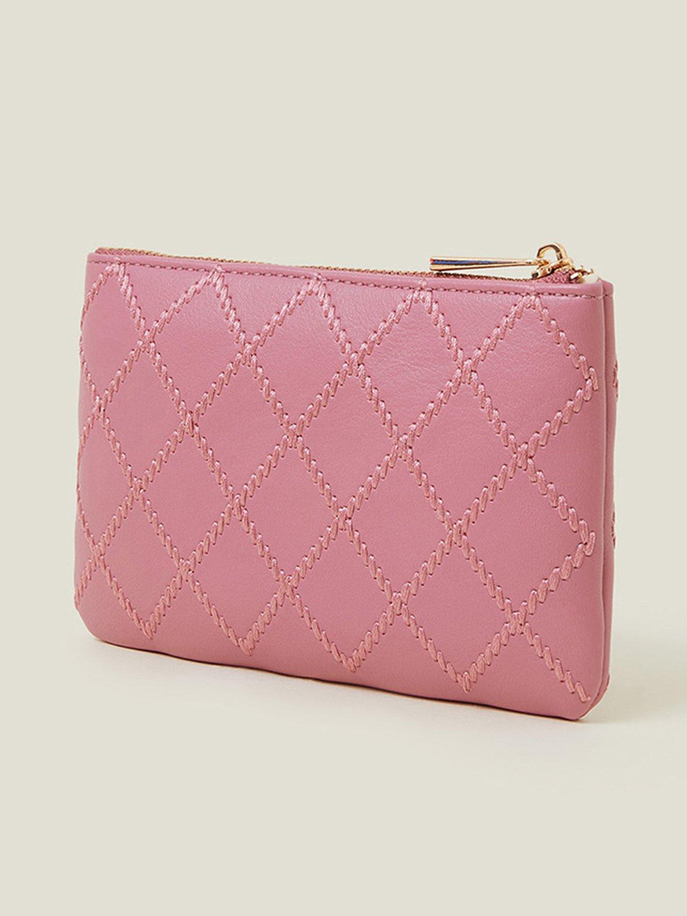 Image 2 of 3 of Accessorize Stitched Coin Purse - Pink