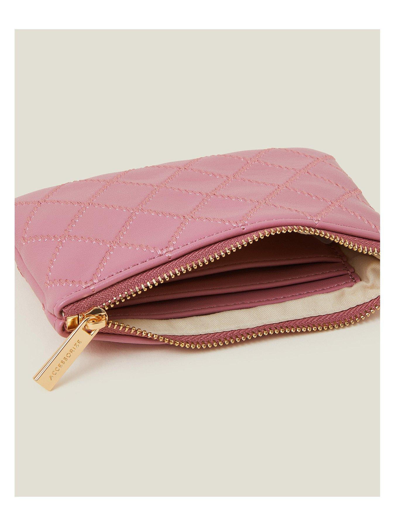 Image 3 of 3 of Accessorize Stitched Coin Purse - Pink