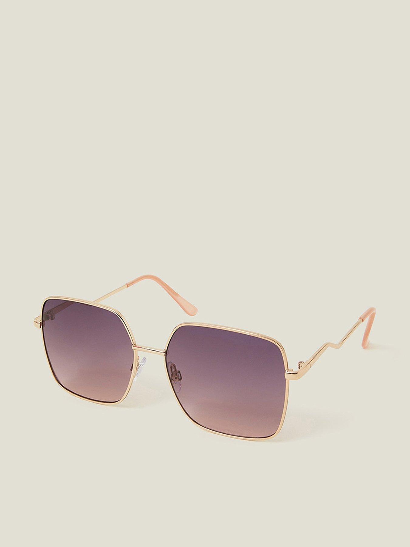 undefined Pinky Oversized Metal Frame Sunglasses - Gold