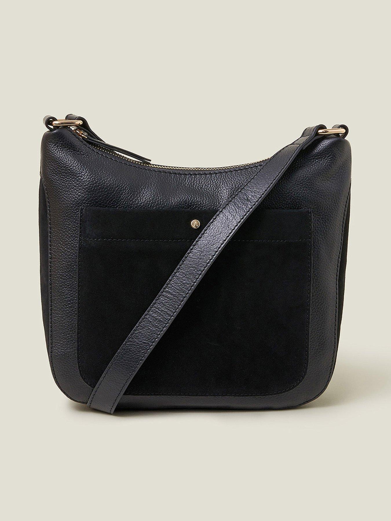 undefined Leather Messenger Bag - Black