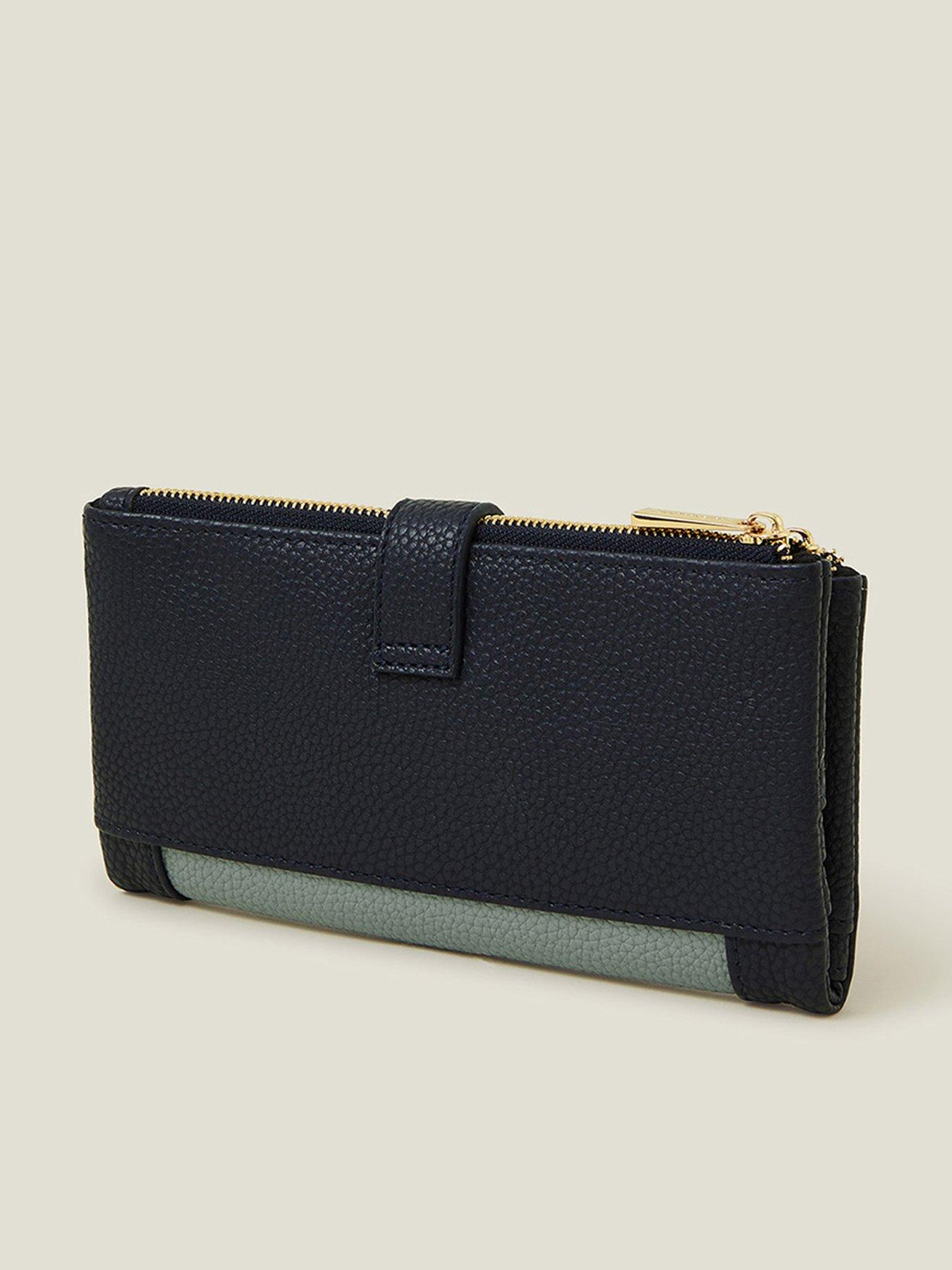 Image 2 of 3 of Accessorize Push Lock Wallet - Blue