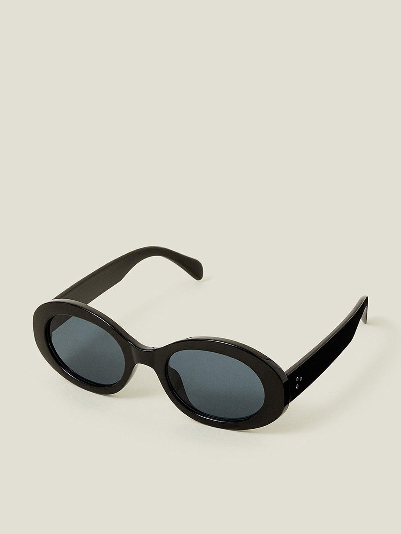 Image 1 of 3 of Accessorize Solid Bubble Frame Sunglasses  - Black