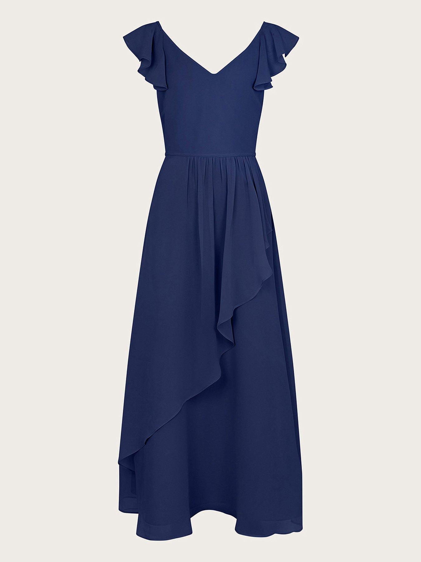 monsoon navy bridesmaid dress Girls Indie Tie Back Prom - size:6 Strapless with Pleated A-line desk and dressing table