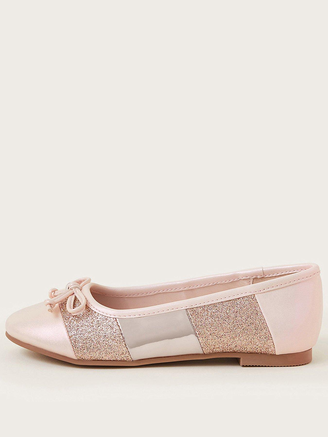undefined Girls Colourblock Ballerina Shoes - Pink