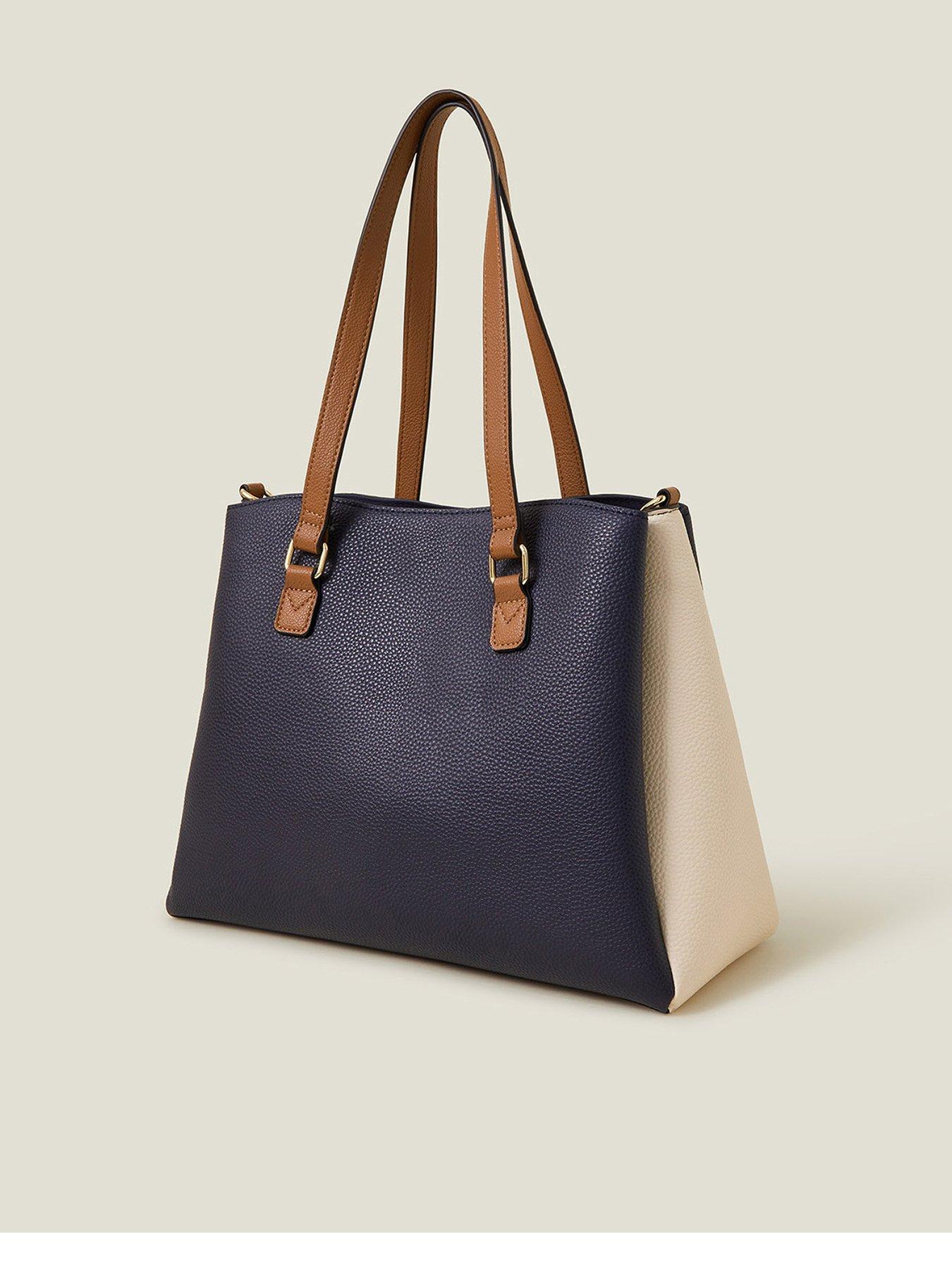 Image 3 of 4 of Accessorize Colourblock Shoulder Bag - Darks Multi
