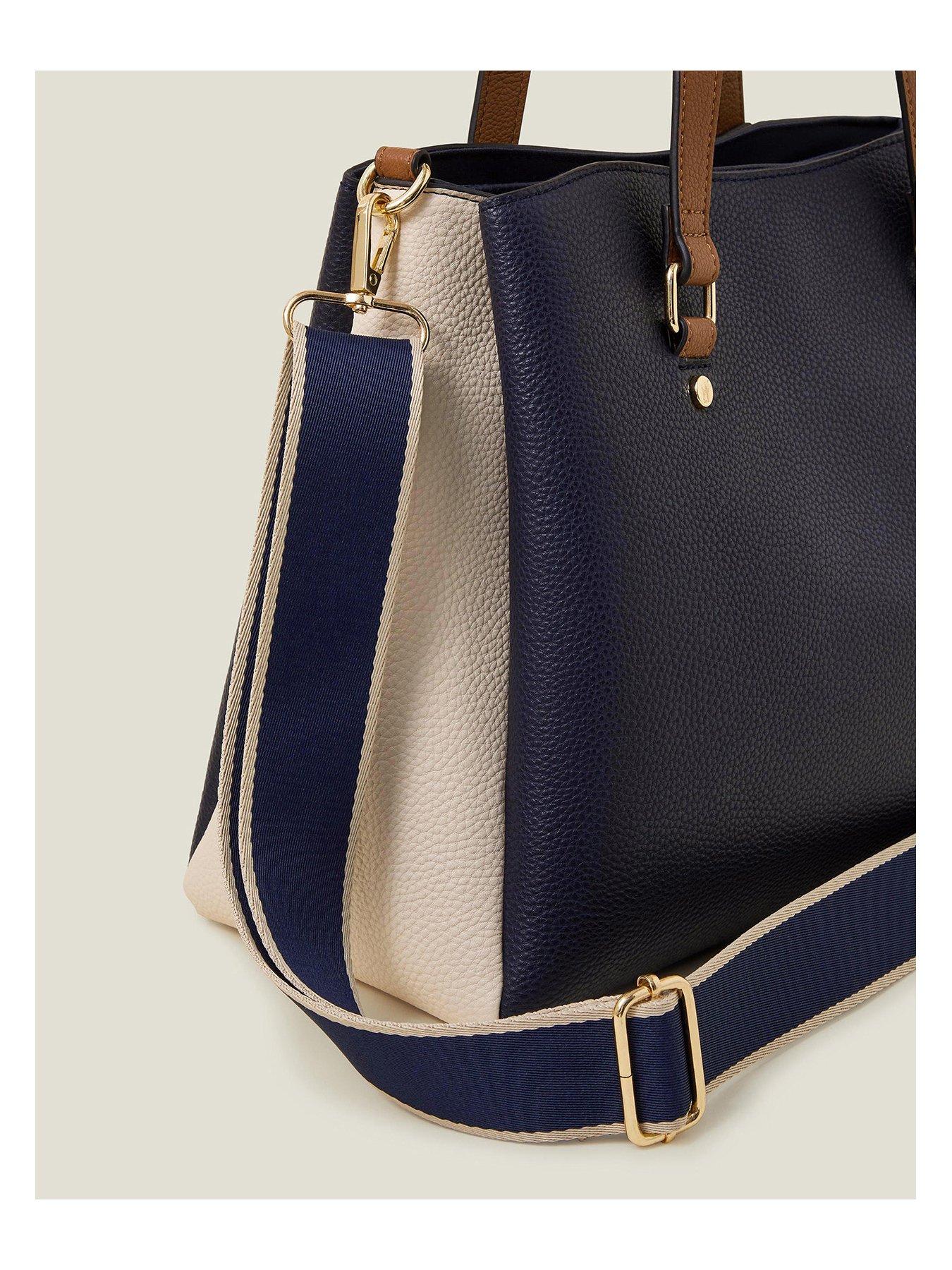 Image 4 of 4 of Accessorize Colourblock Shoulder Bag - Darks Multi
