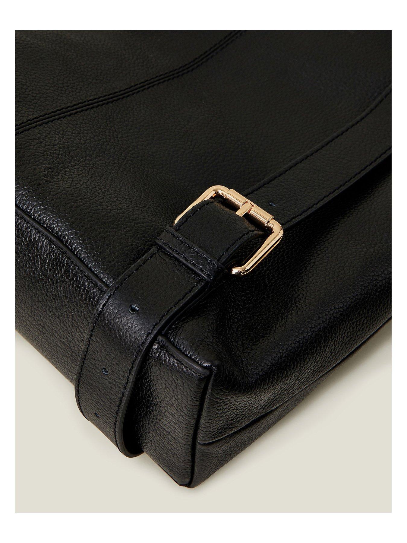 Image 4 of 5 of Accessorize Leather Backpack - Black