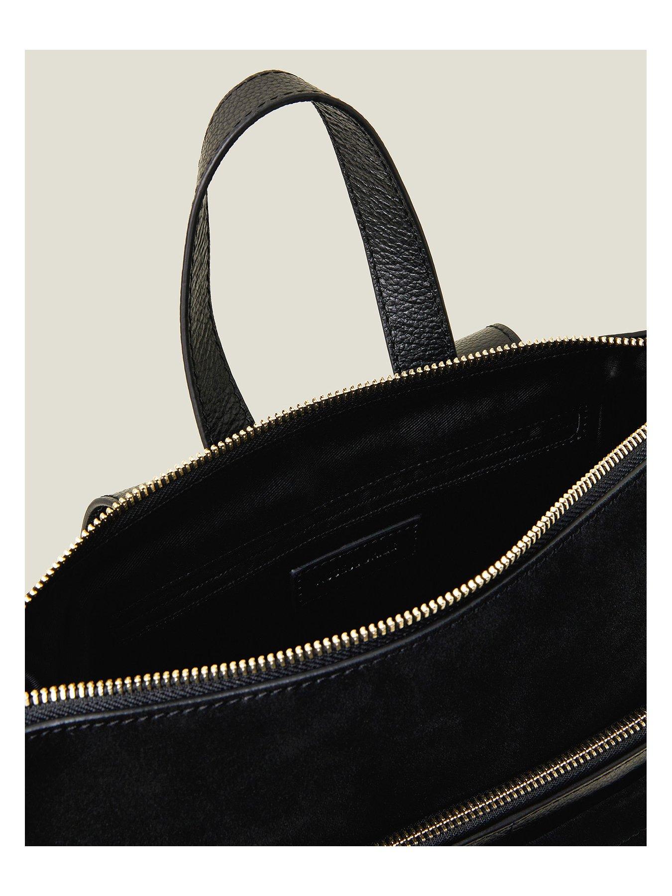 Image 5 of 5 of Accessorize Leather Backpack - Black