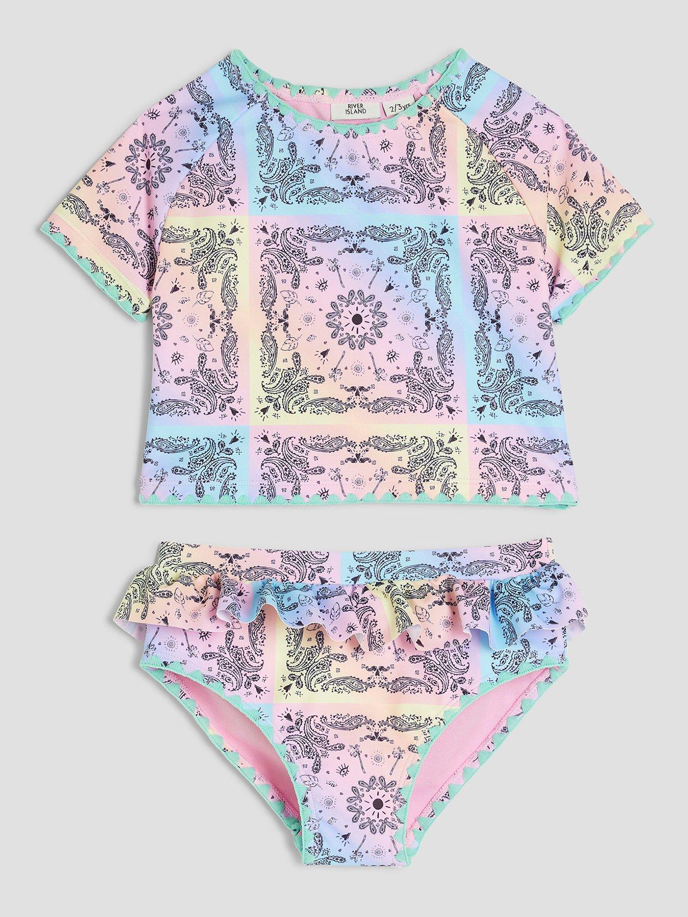 undefined Girls Bandana Bikini Set - Purple