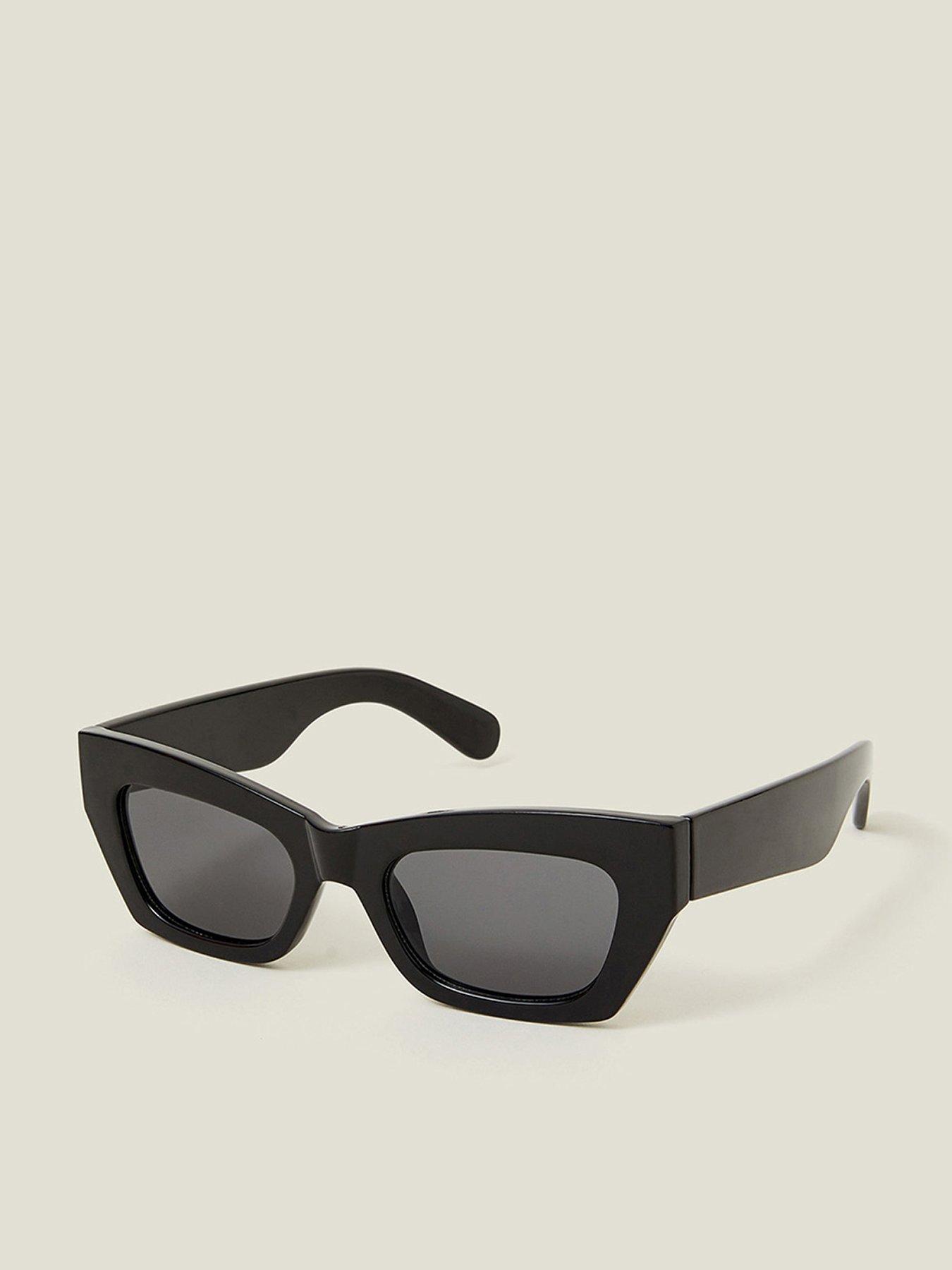 undefined Chunky Black Cateye Sunglasses - Black