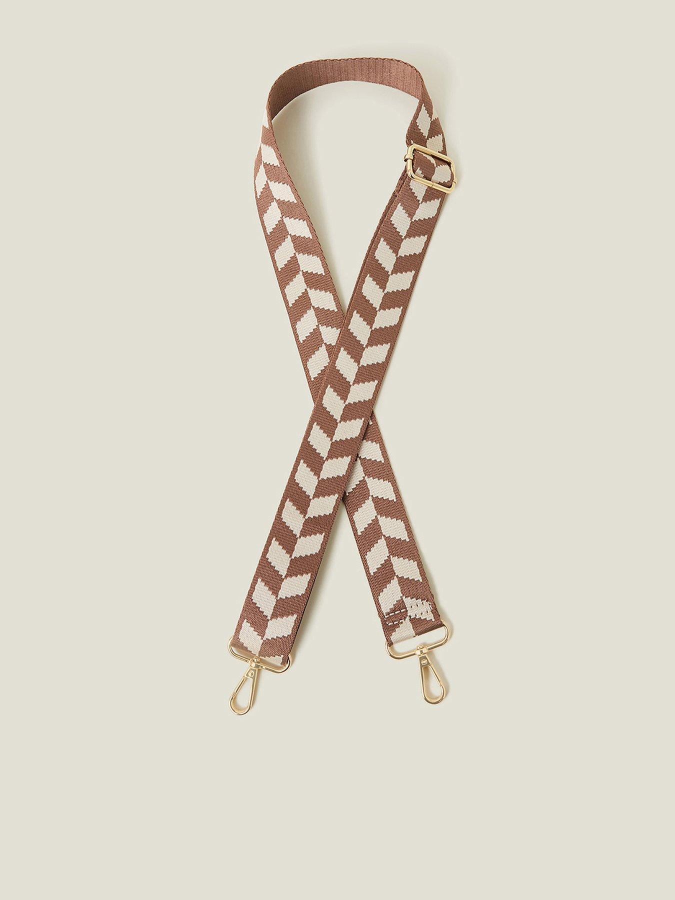 undefined Chevron Bag Strap - Brown