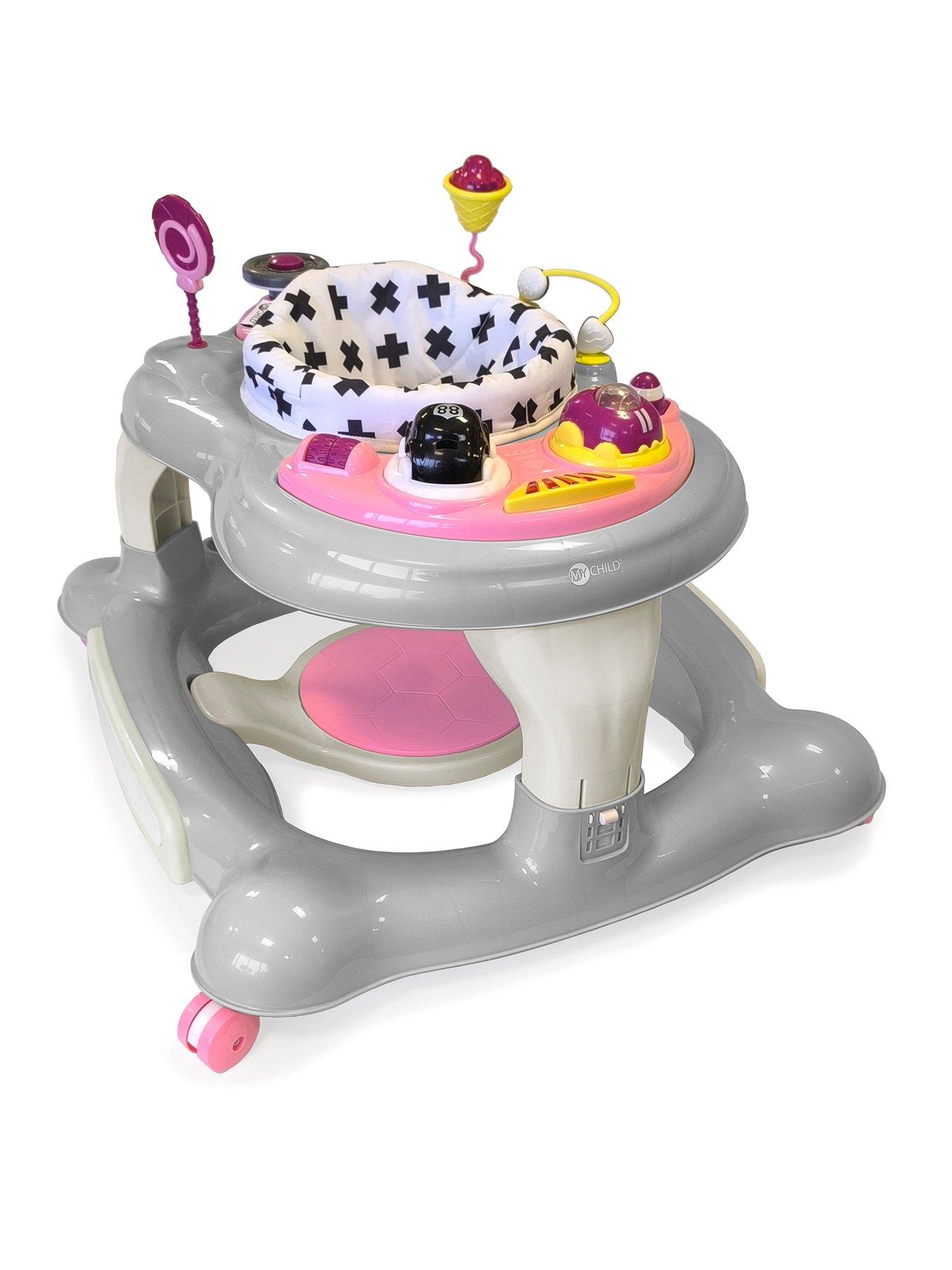Image 1 of 6 of My Child Roundabout 4 in 1 Activity Walker - Pink Neutral