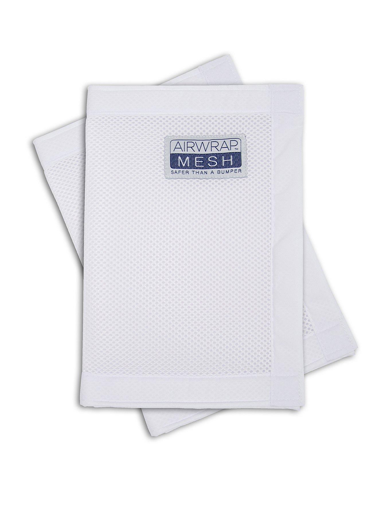 Image 2 of 6 of The Little Linen Company Airwrap Mesh 2 Sided Cot Liner,  White