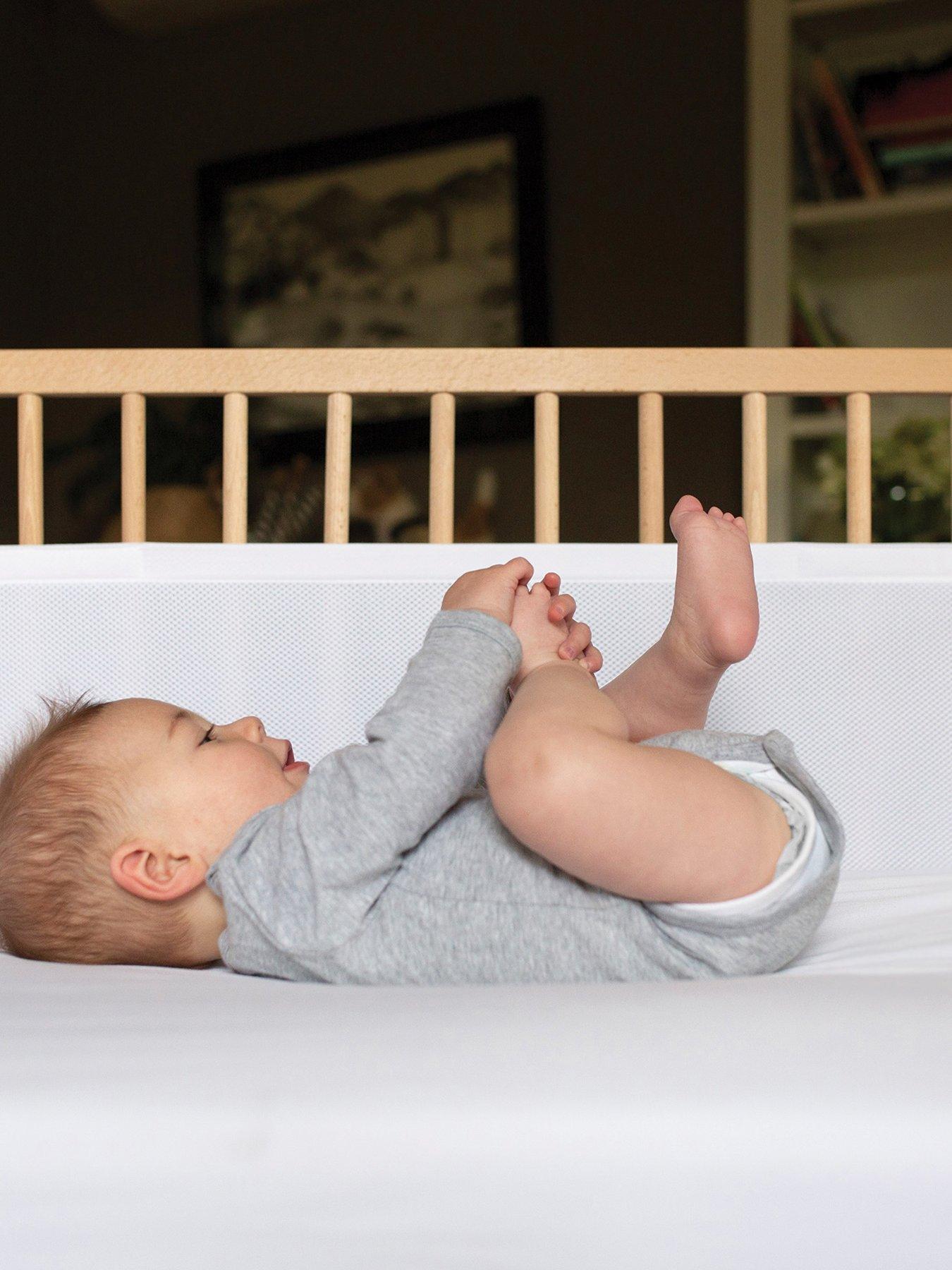 Image 5 of 6 of The Little Linen Company Airwrap Mesh 2 Sided Cot Liner,  White