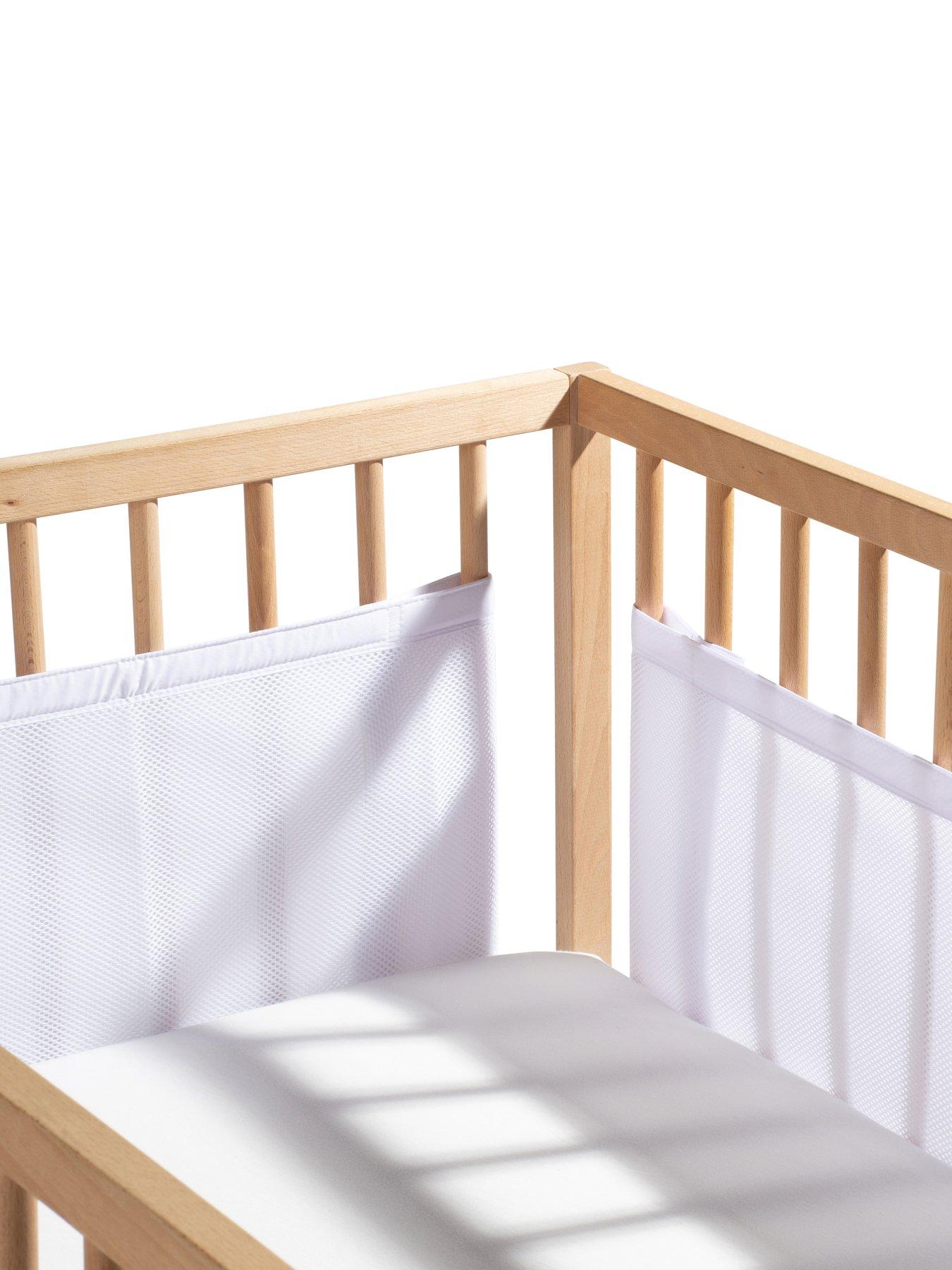 The Little Linen Company Airwrap Mesh 4 Sided Cot Liner , White