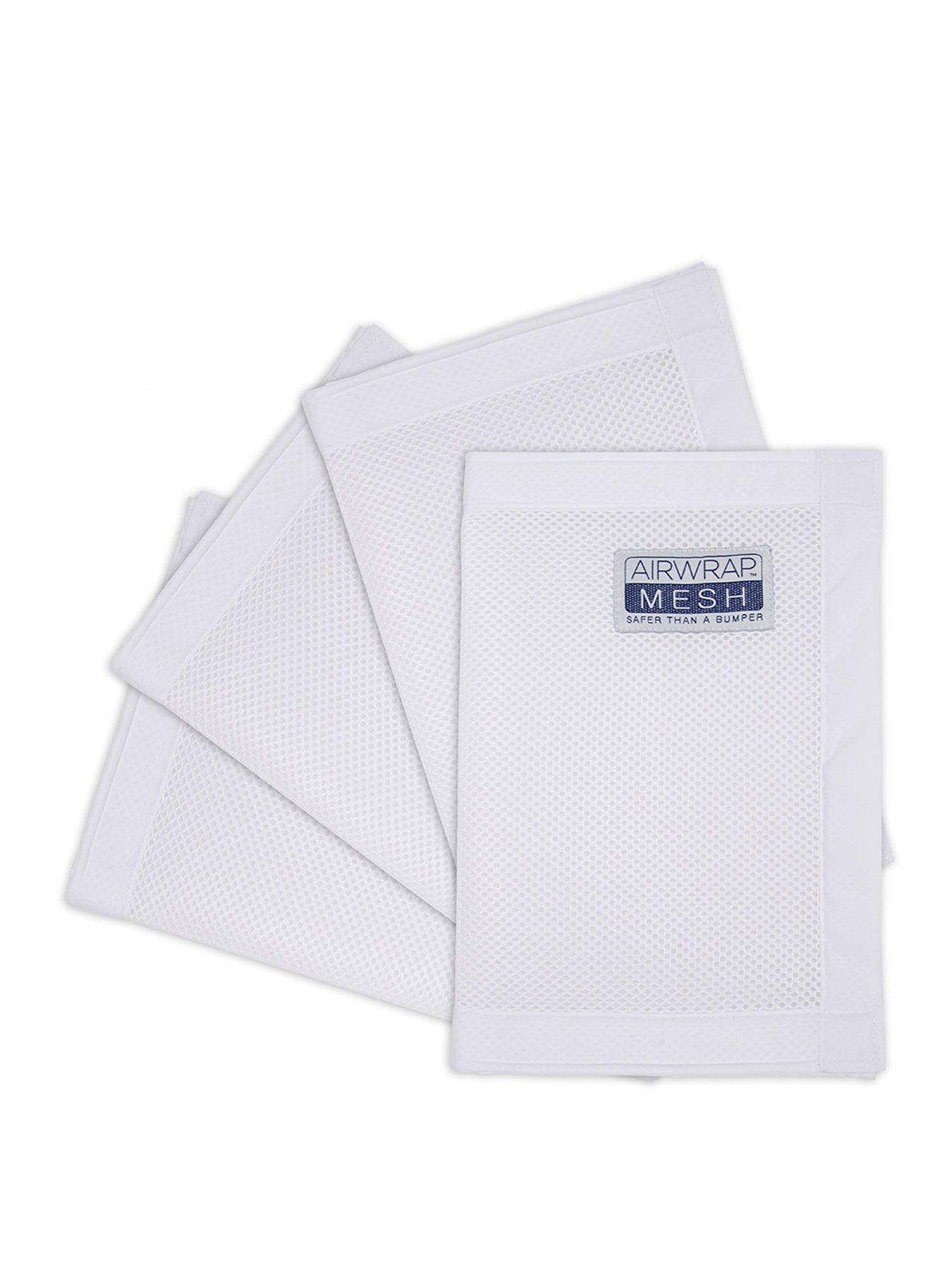 Image 2 of 6 of The Little Linen Company Airwrap Mesh 4 Sided Cot Liner , White