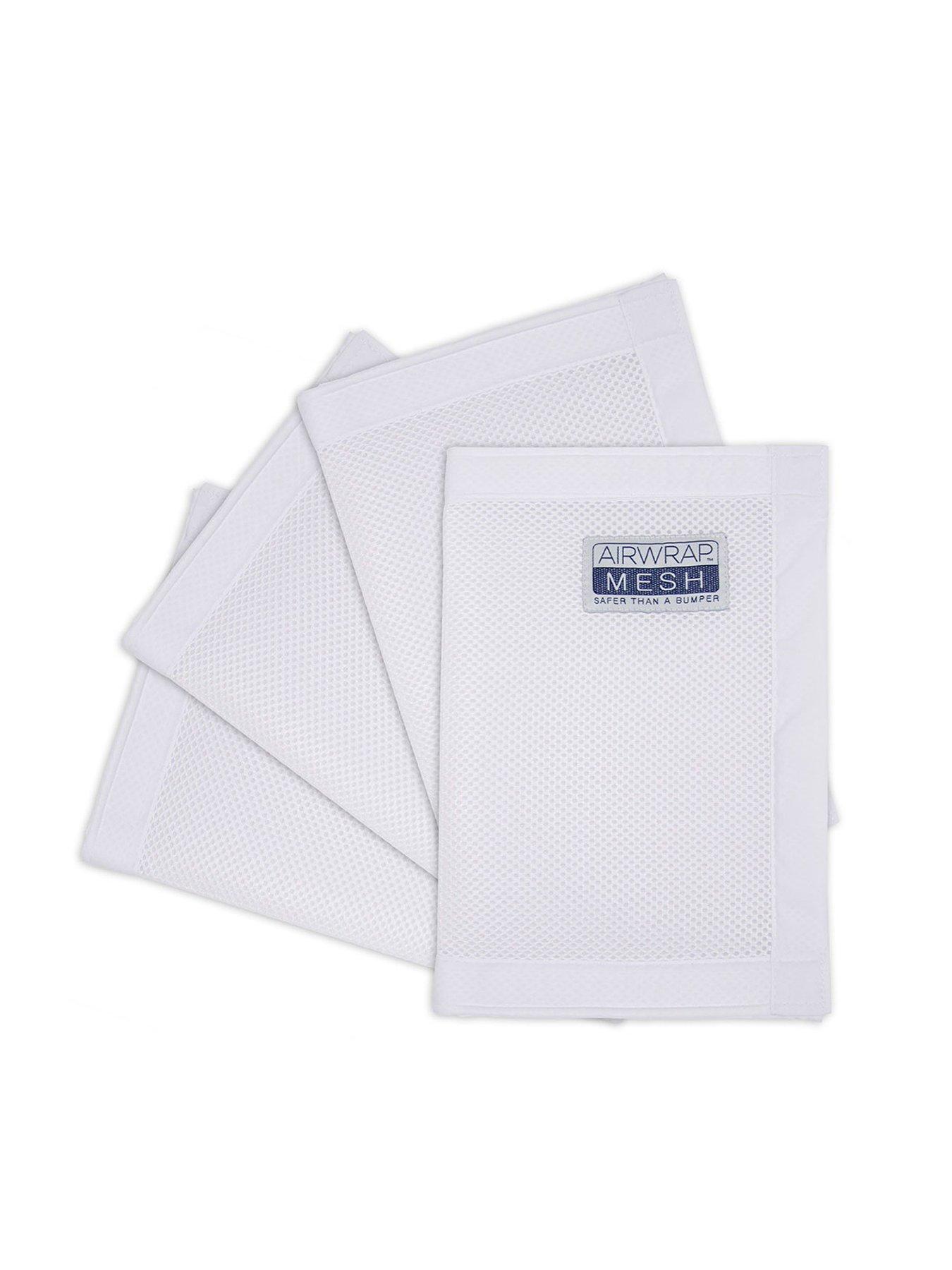 Image 4 of 6 of The Little Linen Company Airwrap Mesh 4 Sided Cot Liner , White