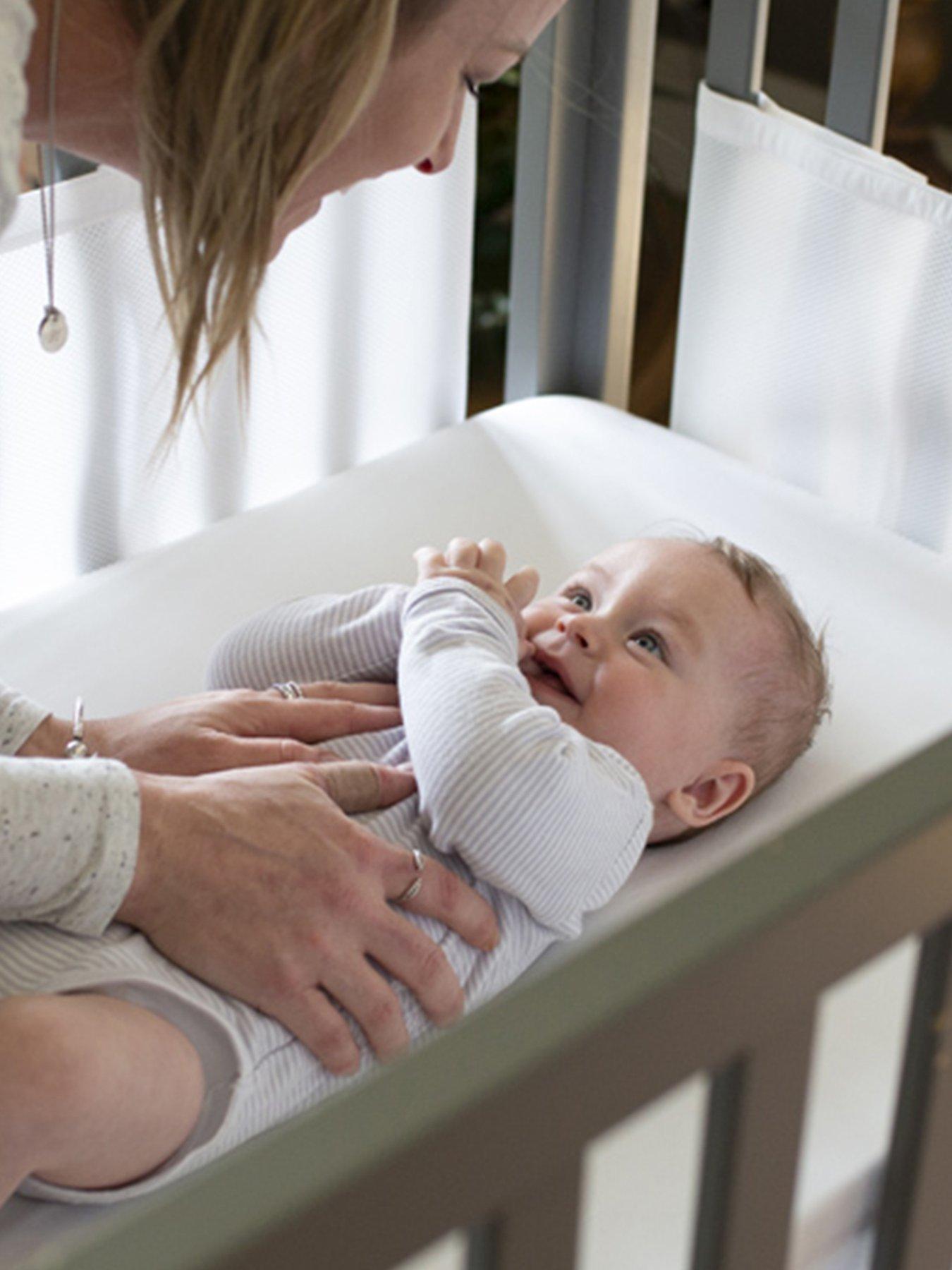 Image 6 of 6 of The Little Linen Company Airwrap Mesh 4 Sided Cot Liner , White