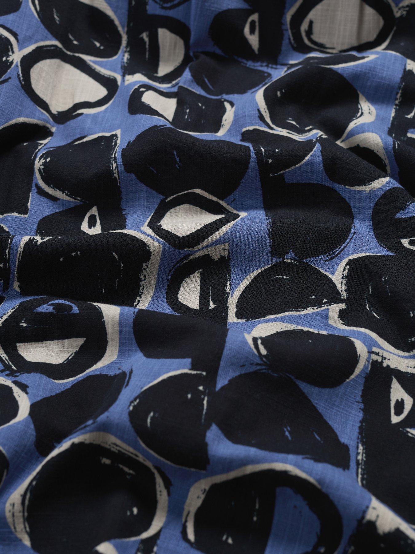 Image 5 of 5 of Seasalt Cornwall Drop Waist Printed Shift Dress - Navy