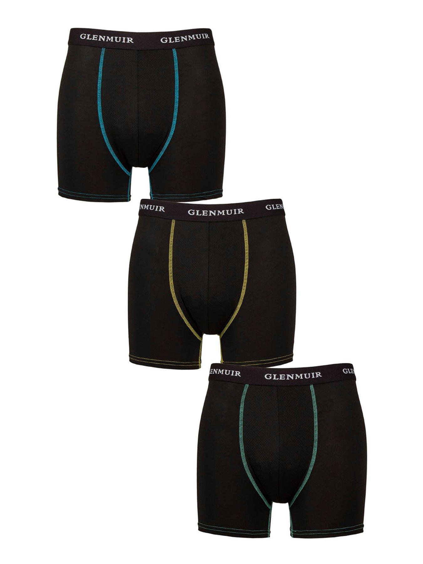 undefined 3 Pack Sports Boxer - Black