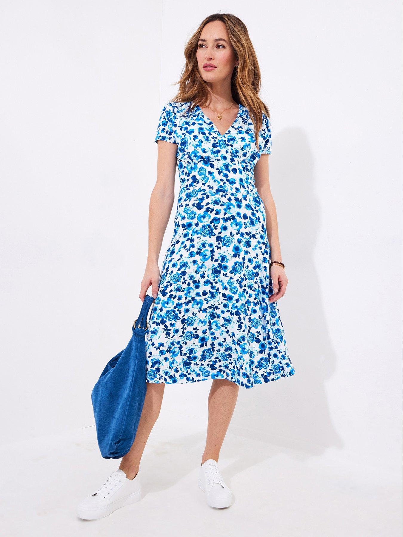 Image 5 of 6 of Joe Browns Delicate Floral Print Jersey Dress - Blue
