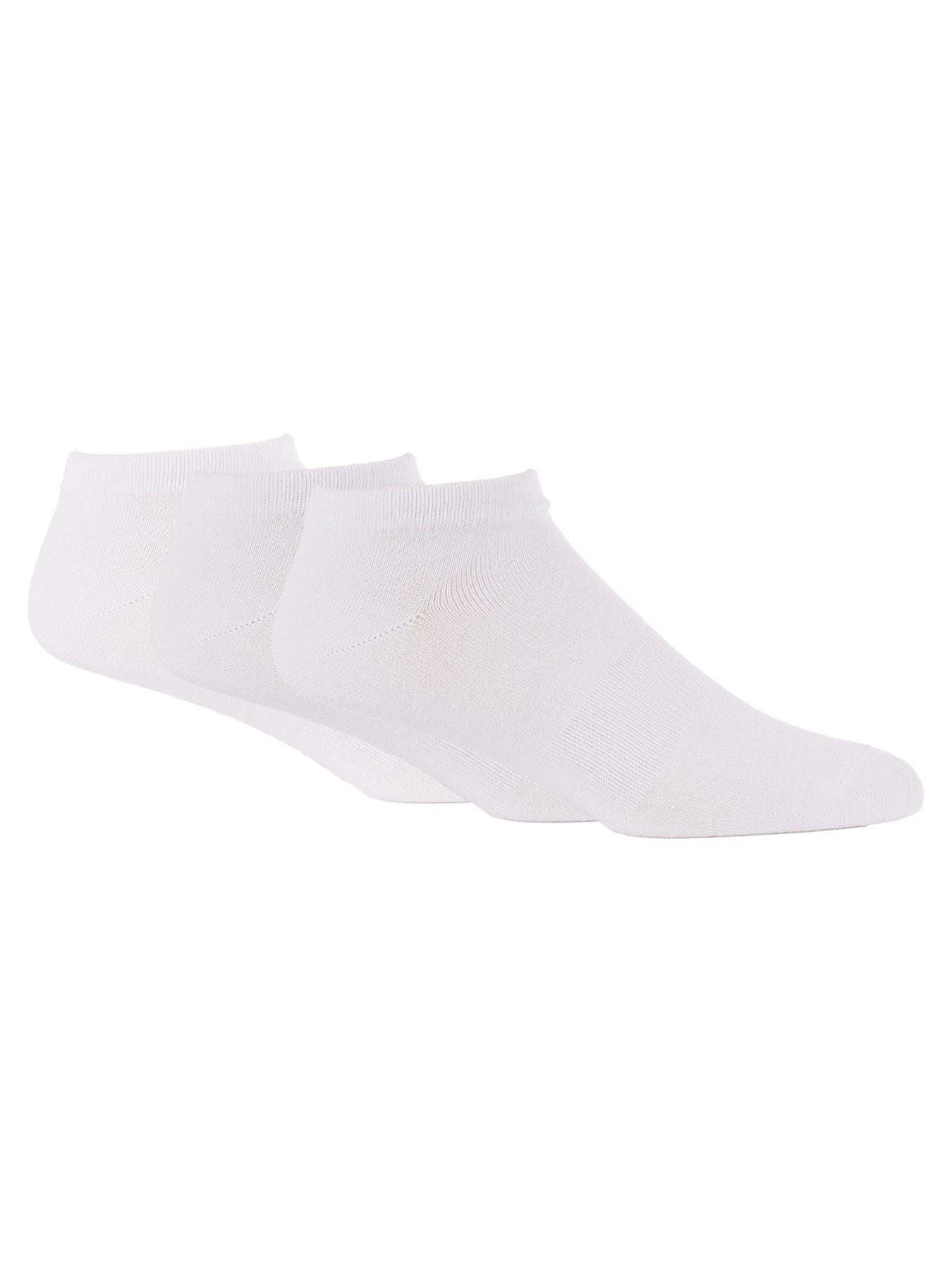 undefined 3 Pack Trainer Socks With Arch Support - White