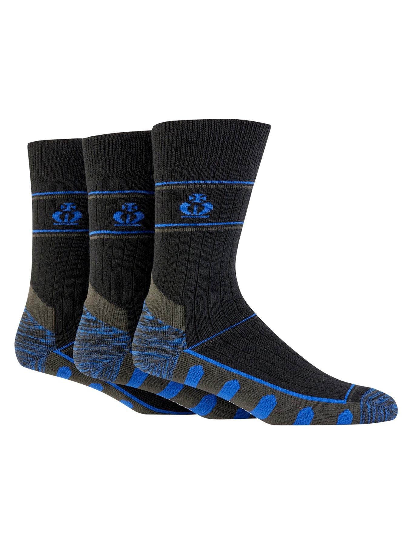 undefined 3 Pack Crew Work Socks - Black