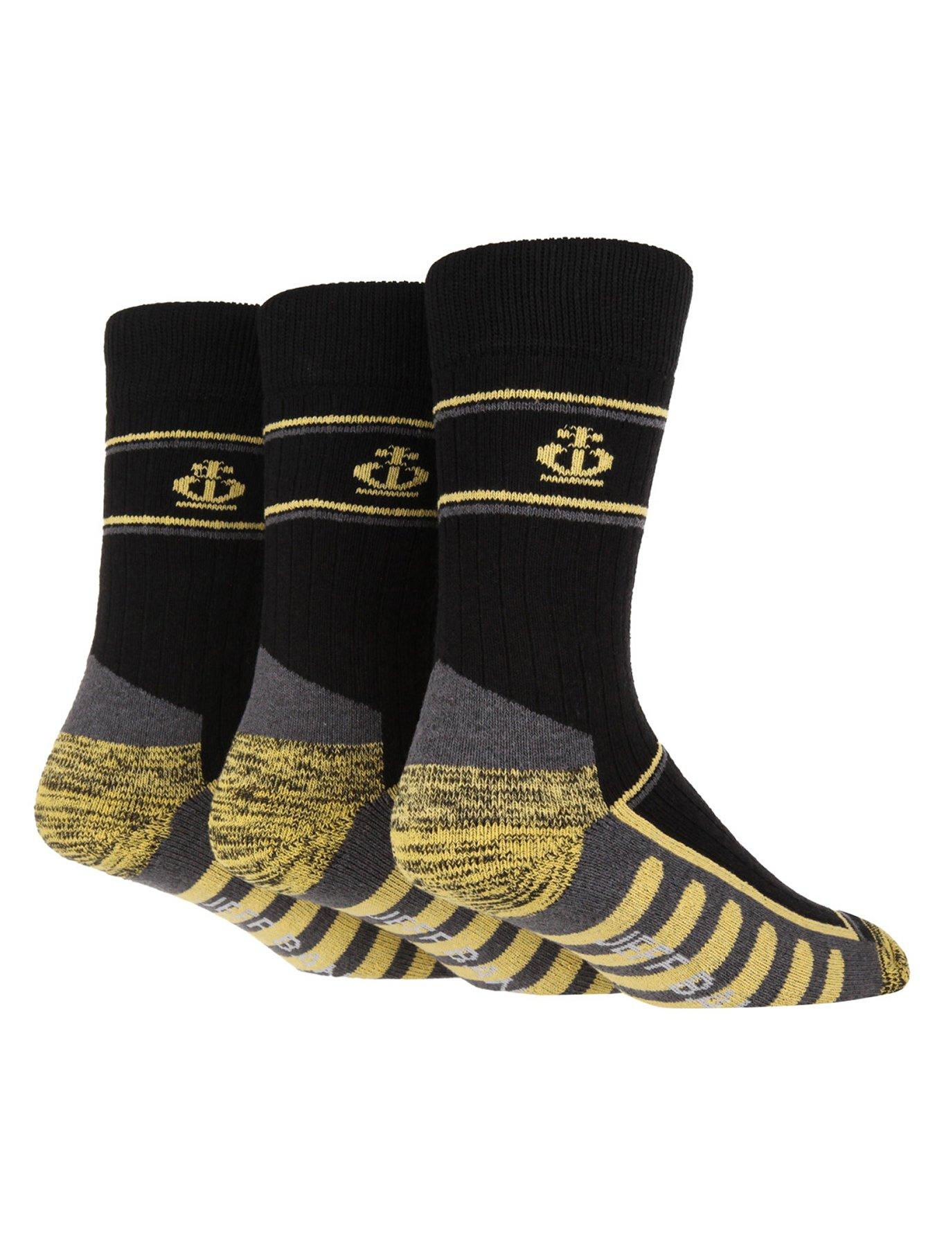 undefined 3 Pack Crew Work Socks - Black