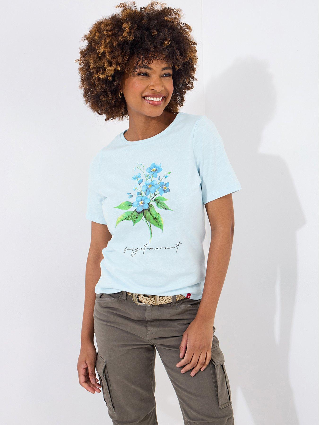 undefined Forget Me Not Graphic Tee - Blue